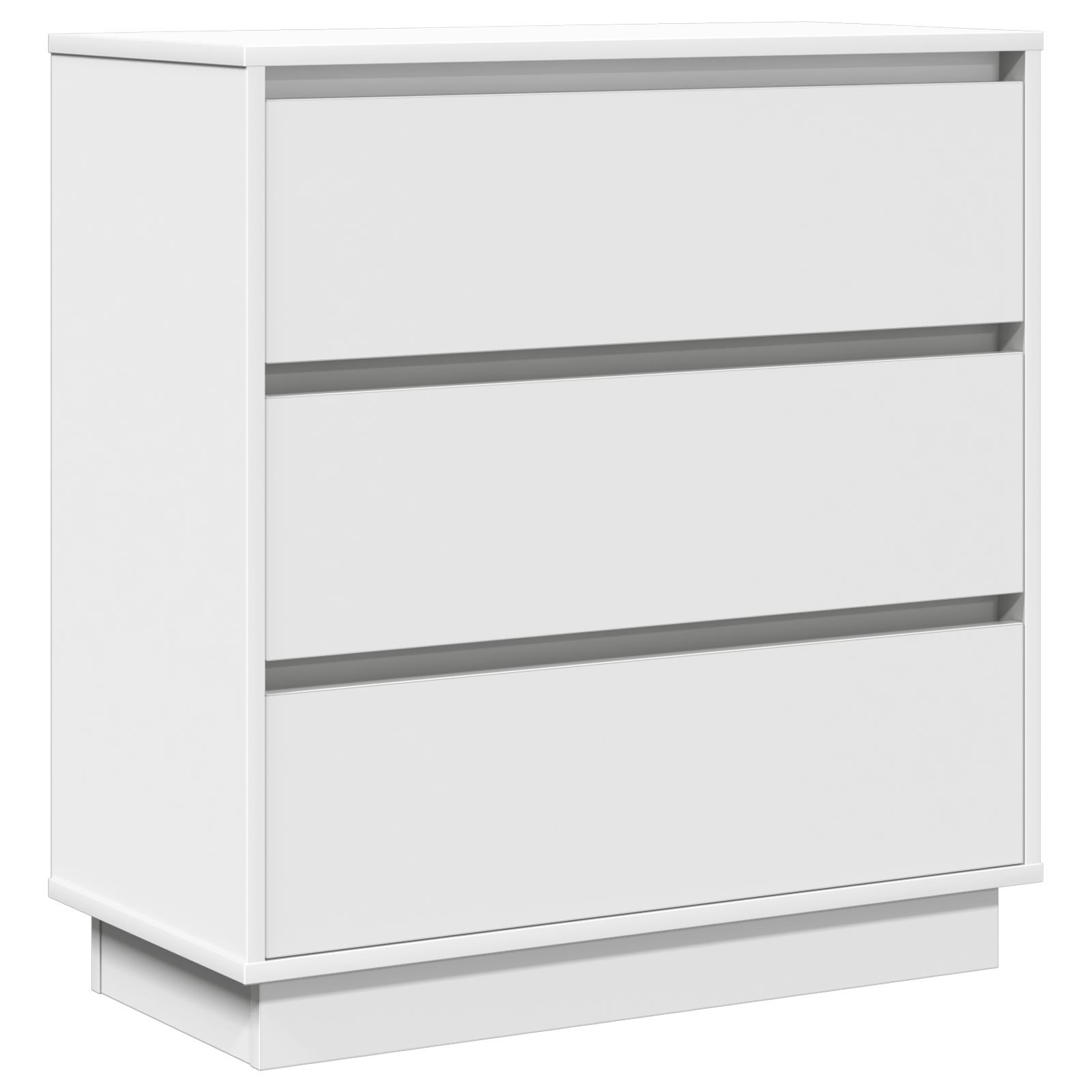 Noptiera cu LED, alb, 71x34,5x75 cm, lemn prelucrat — imaginea 2