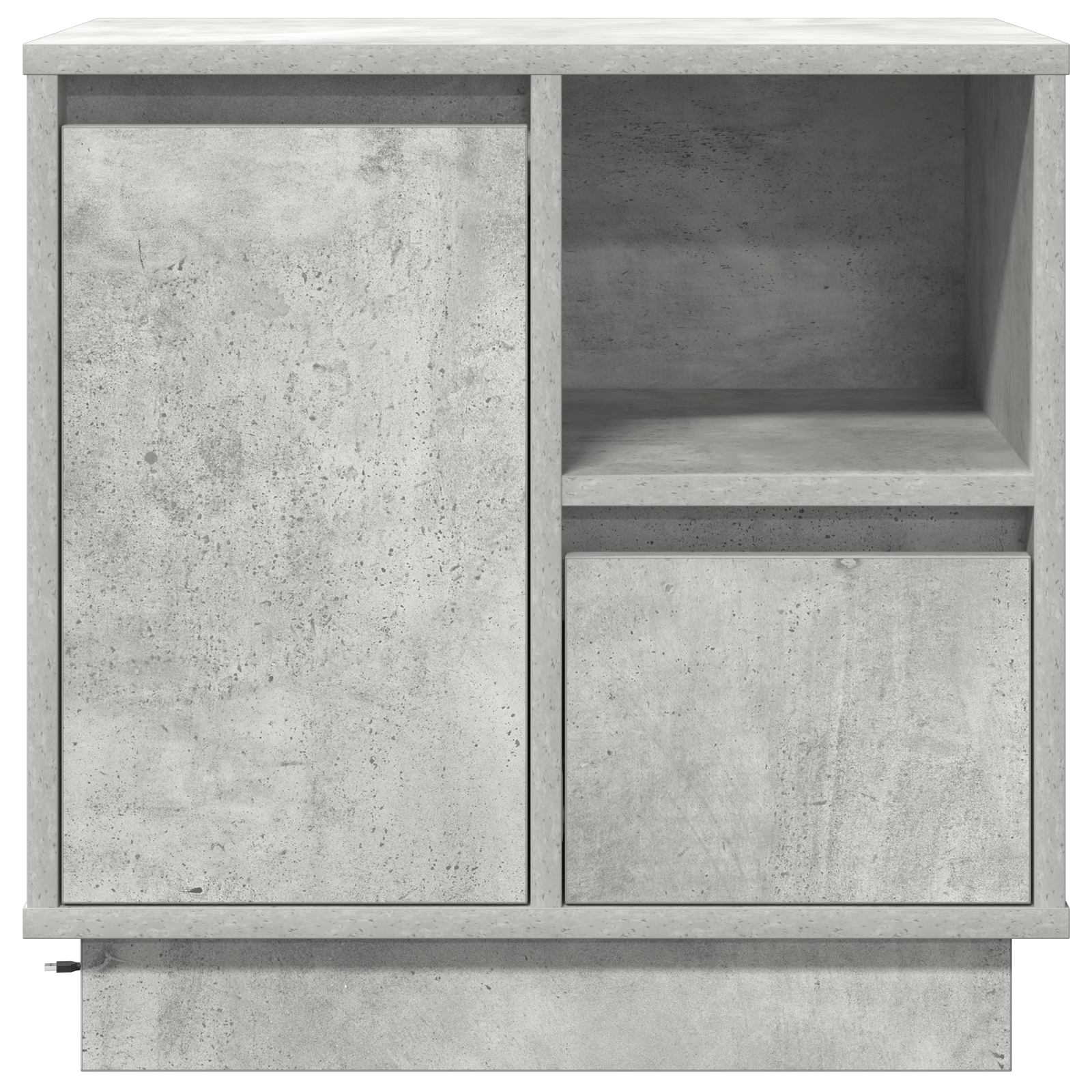 Noptiera cu LED Gri beton 50x34.5x50 cm — imaginea 6