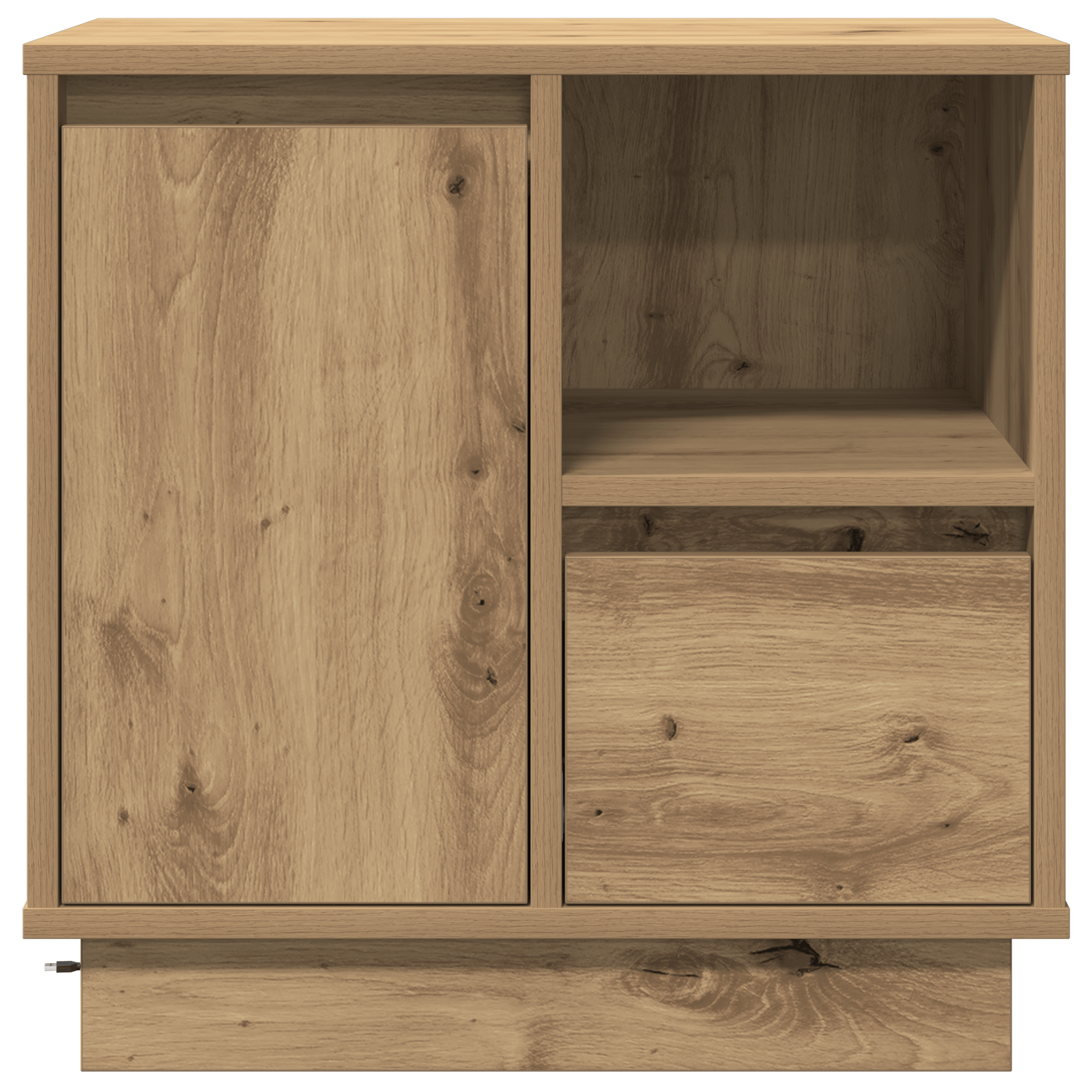 Noptiera cu LED 2 buc Artisan Stejar 50x34,5x50 cm — imaginea 4