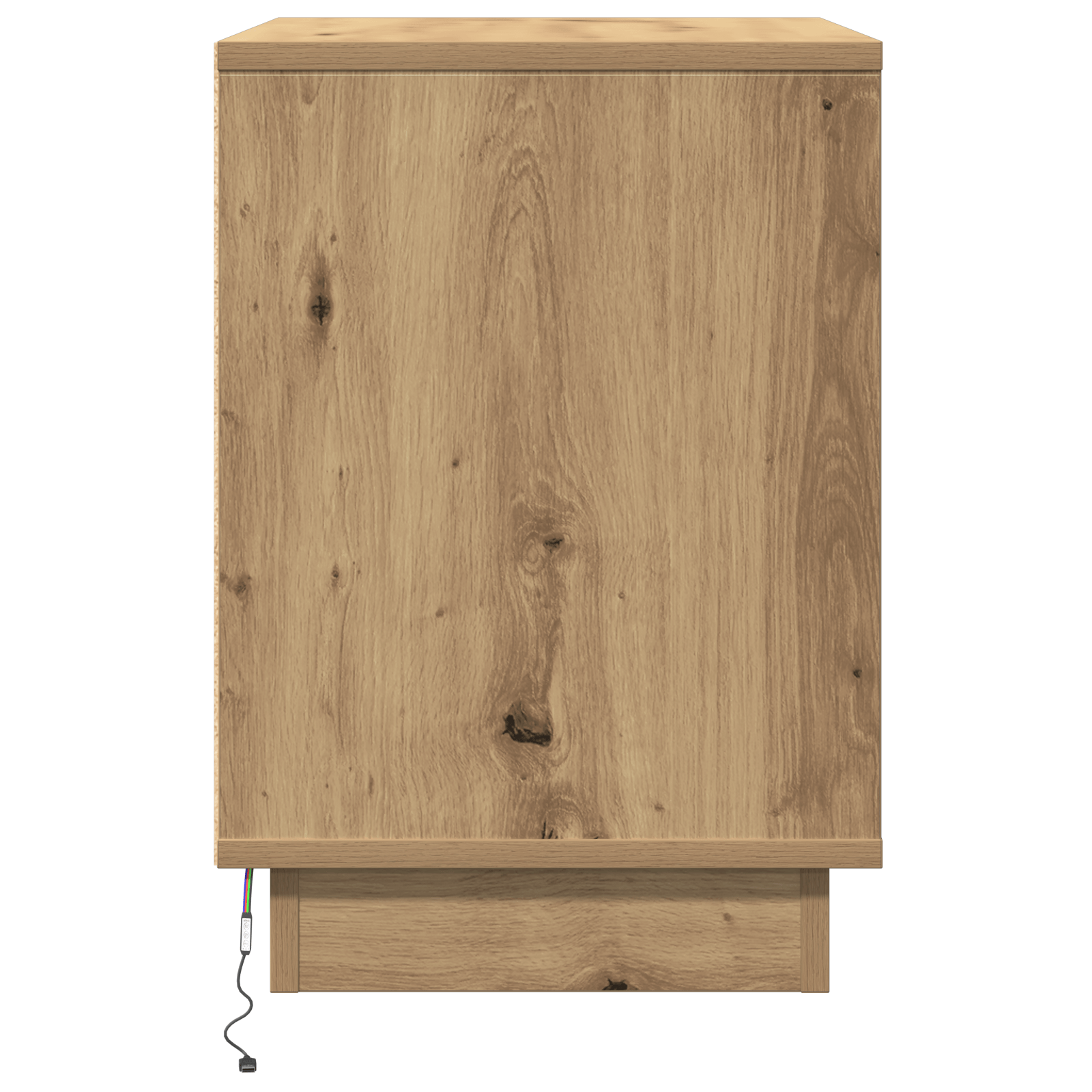 Noptiera cu LED 2 buc Artisan Stejar 50x34,5x50 cm — imaginea 5