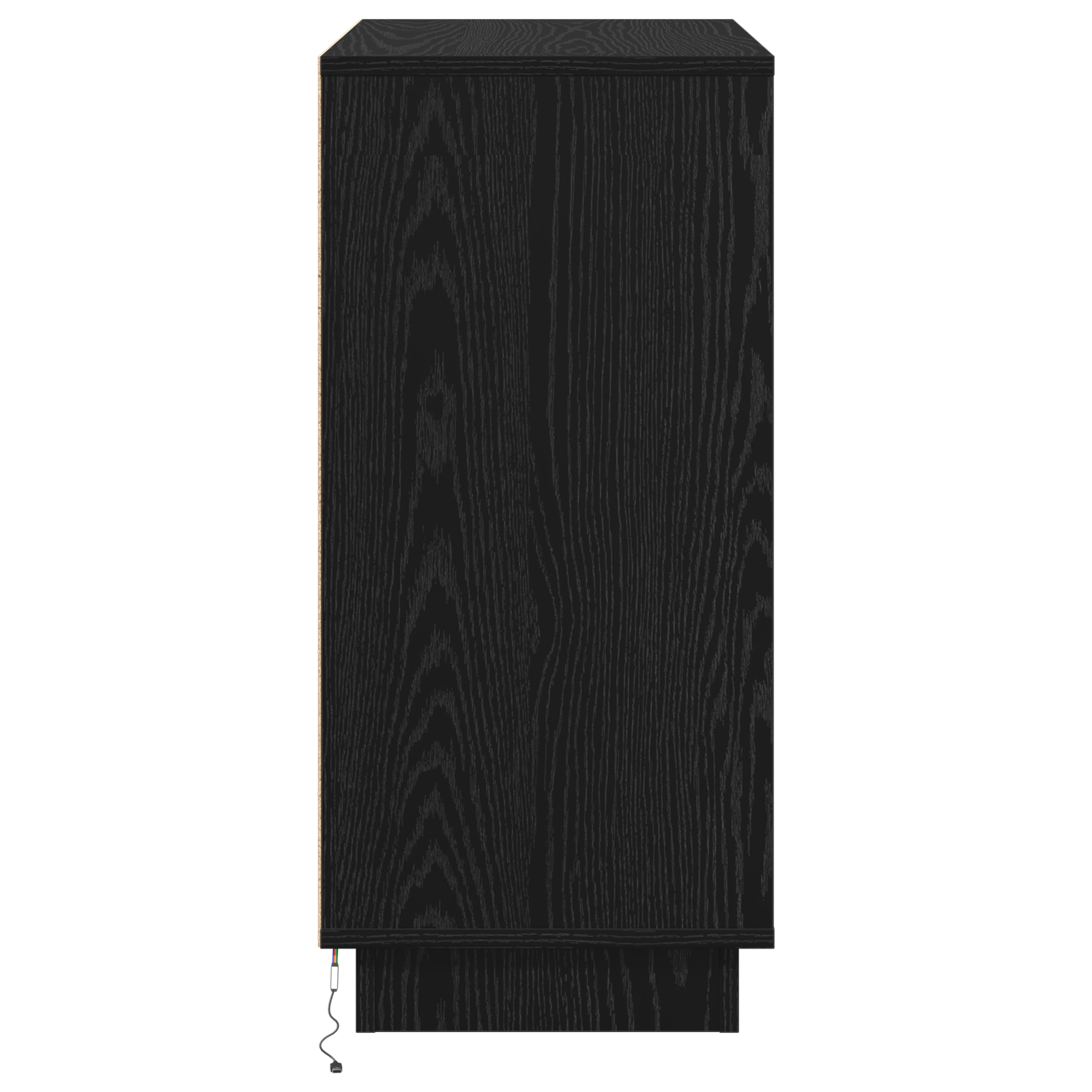 Dulap cu LED Negru Stejar 71x34,5x75 cm Lemn prelucrat — imaginea 8