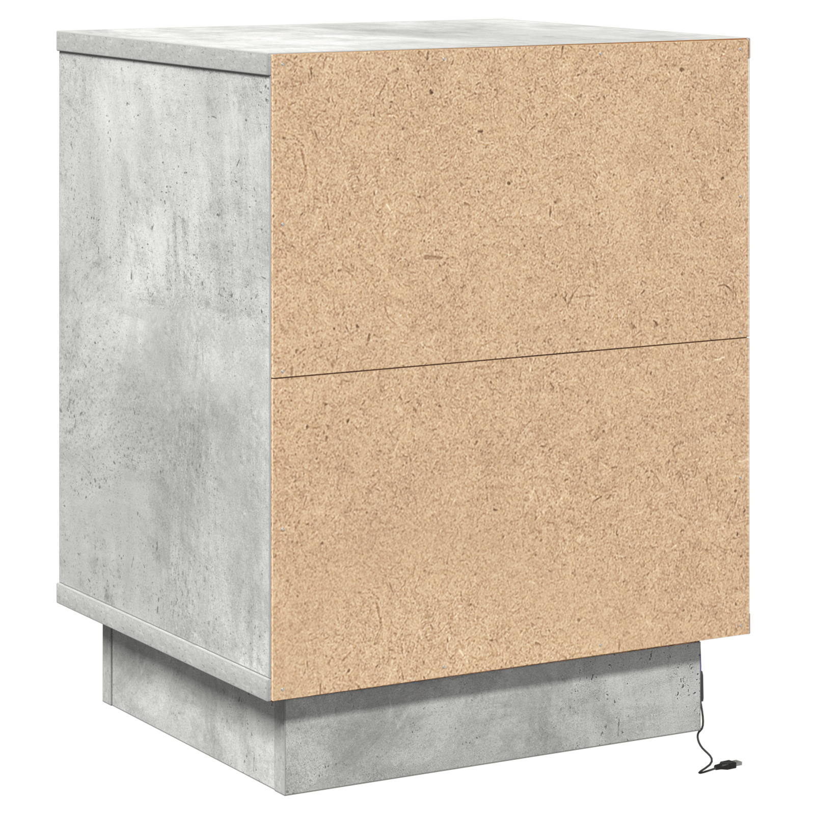 Noptiera cu lumini LED Beton Gri 39x34.5x50 cm — imaginea 8