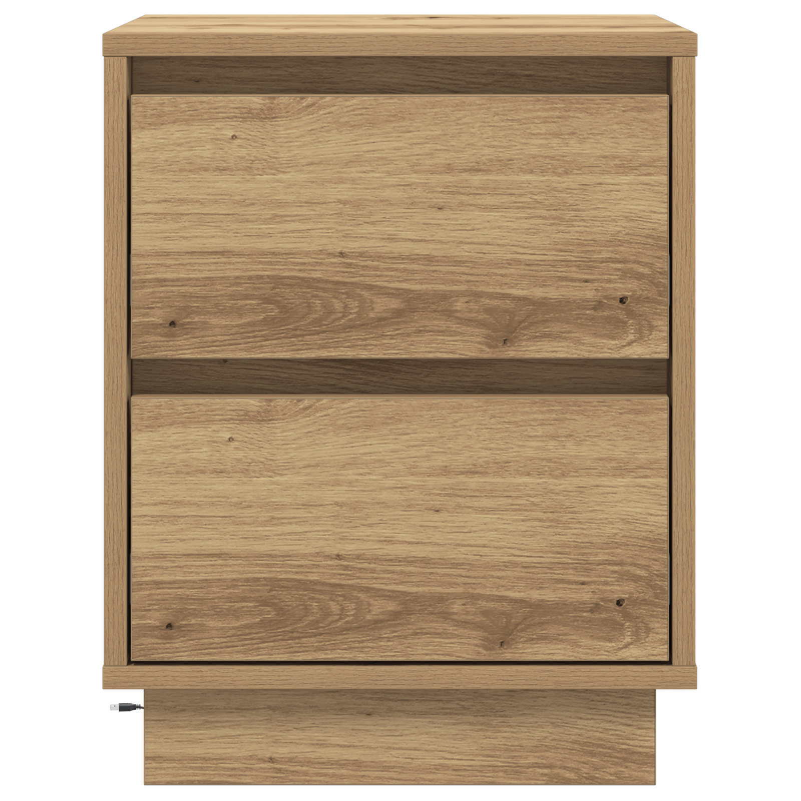 Noptiera cu lumini LED Stejar Artizanal 39x34.5x50 cm — imaginea 6