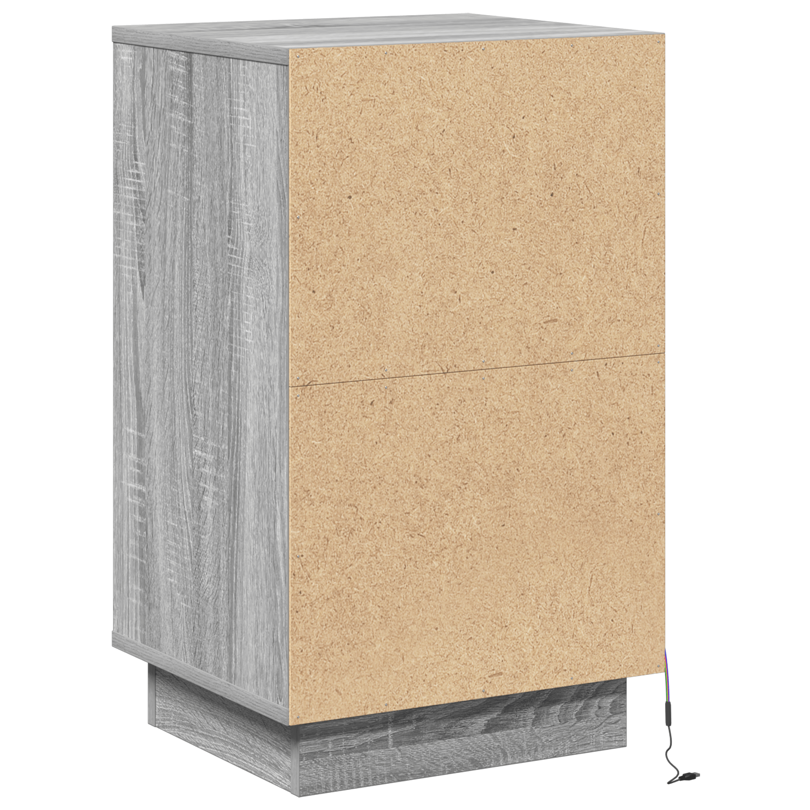 Cabinet de noptiera cu LED Gri Sonoma 39x34.5x65 cm Lemn prelucrat — imaginea 8