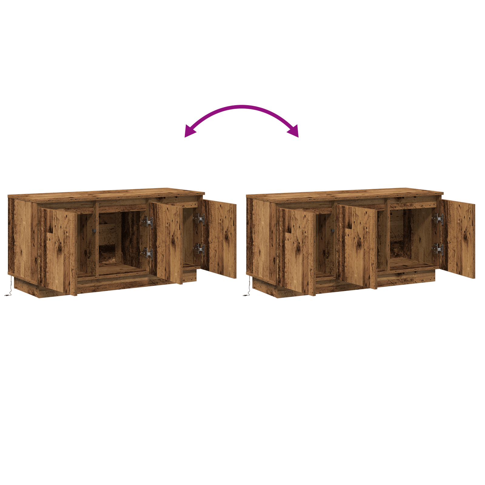 Dulap pentru TV Lemn Vechi 100x38x49 cm Lemn Prelucrat — imaginea 13