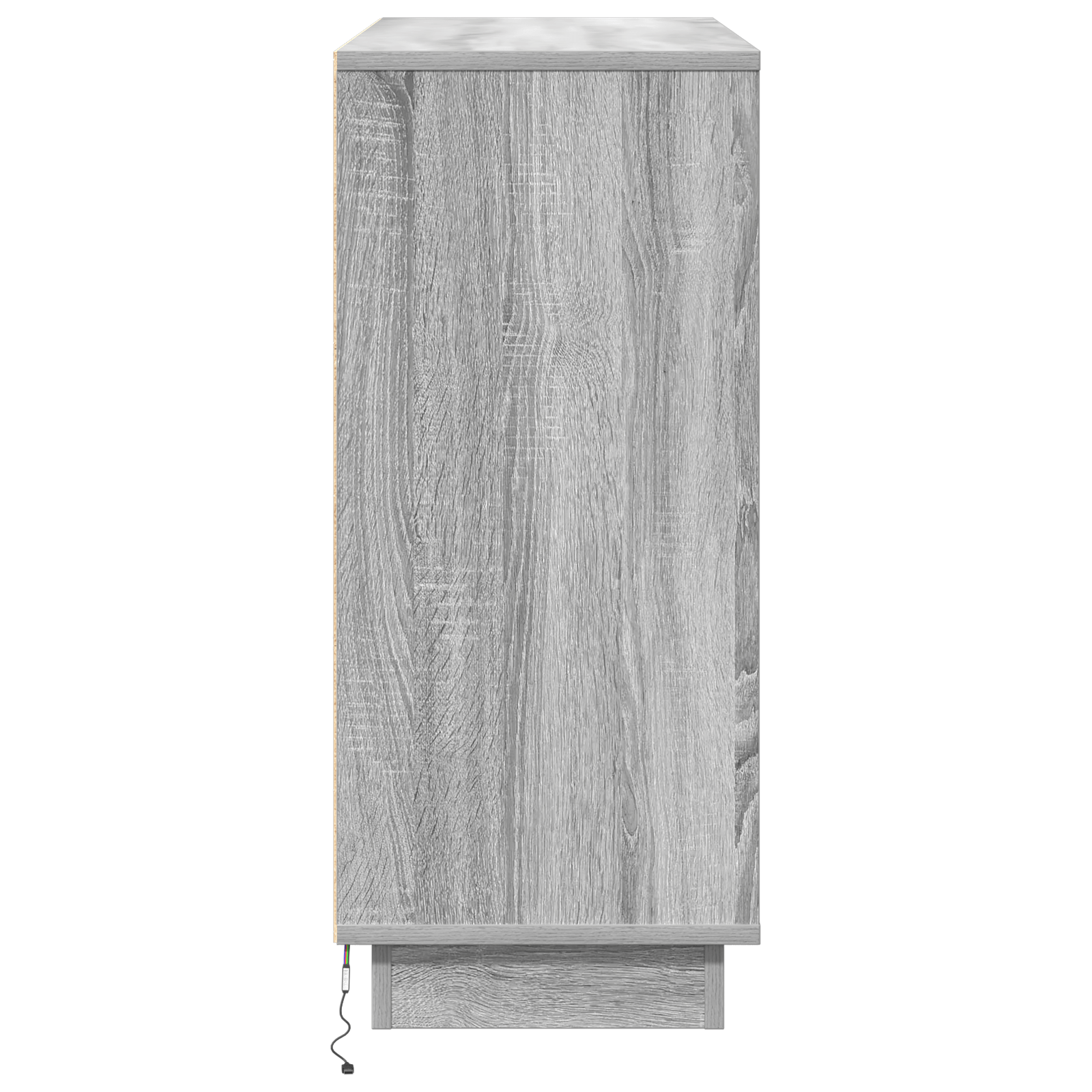 Sifonier cu LED Gri Sonoma 90x32x75 cm Lemn prelucrat — imaginea 8