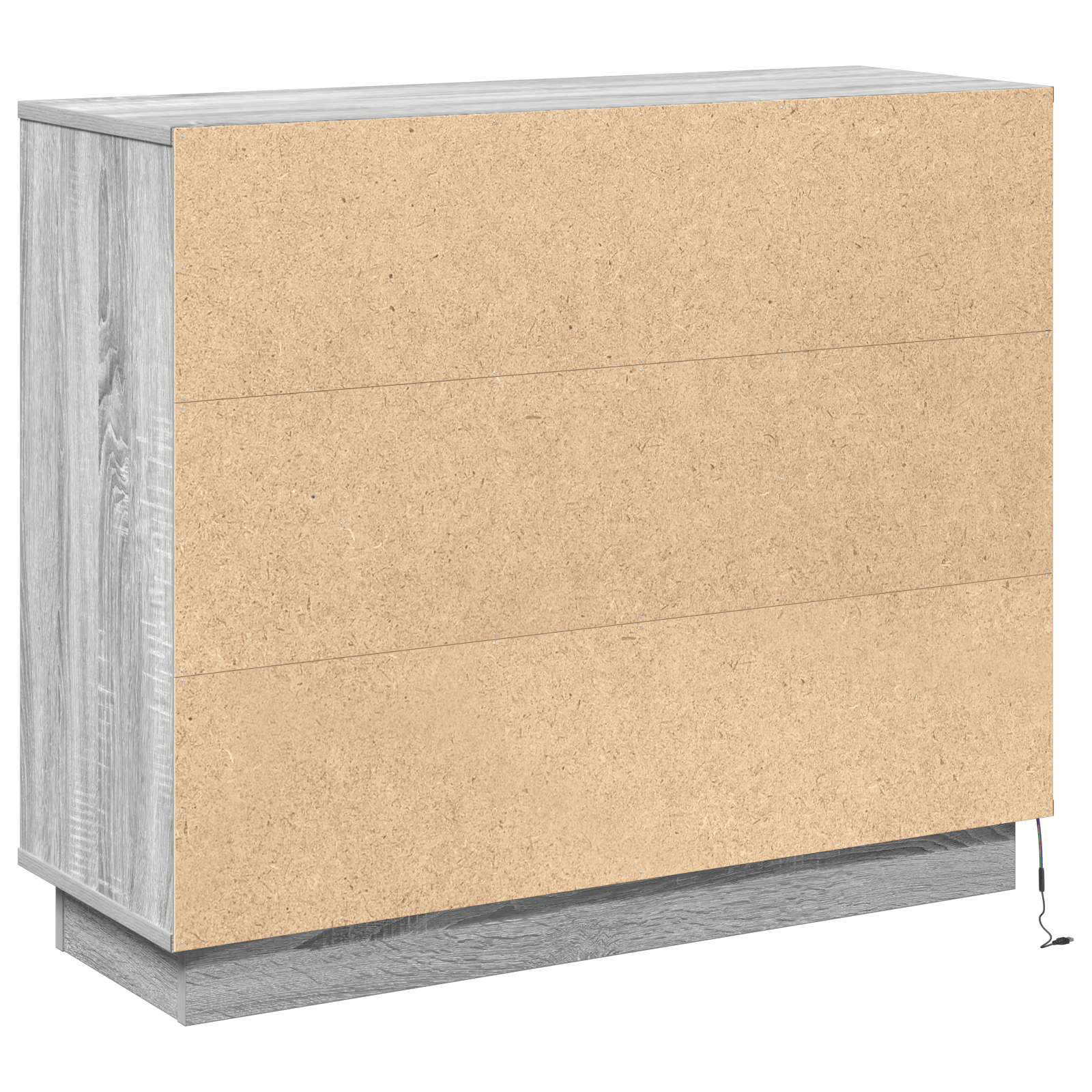Sifonier cu LED Gri Sonoma 90x32x75 cm Lemn prelucrat — imaginea 9