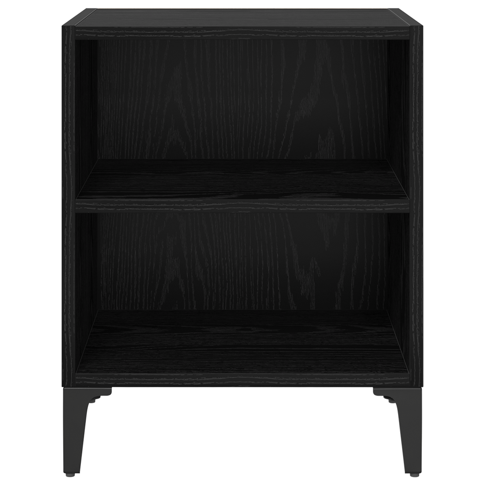 Noptiere 2 piese Stejar Negru 40x30x50 cm Lemn Ingineresc — imaginea 6