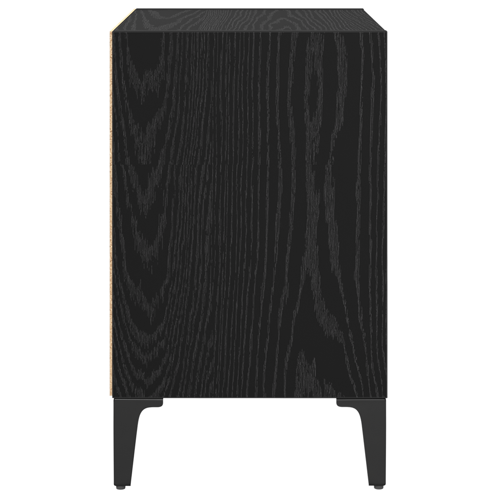Noptiere 2 piese Stejar Negru 40x30x50 cm Lemn Ingineresc — imaginea 7