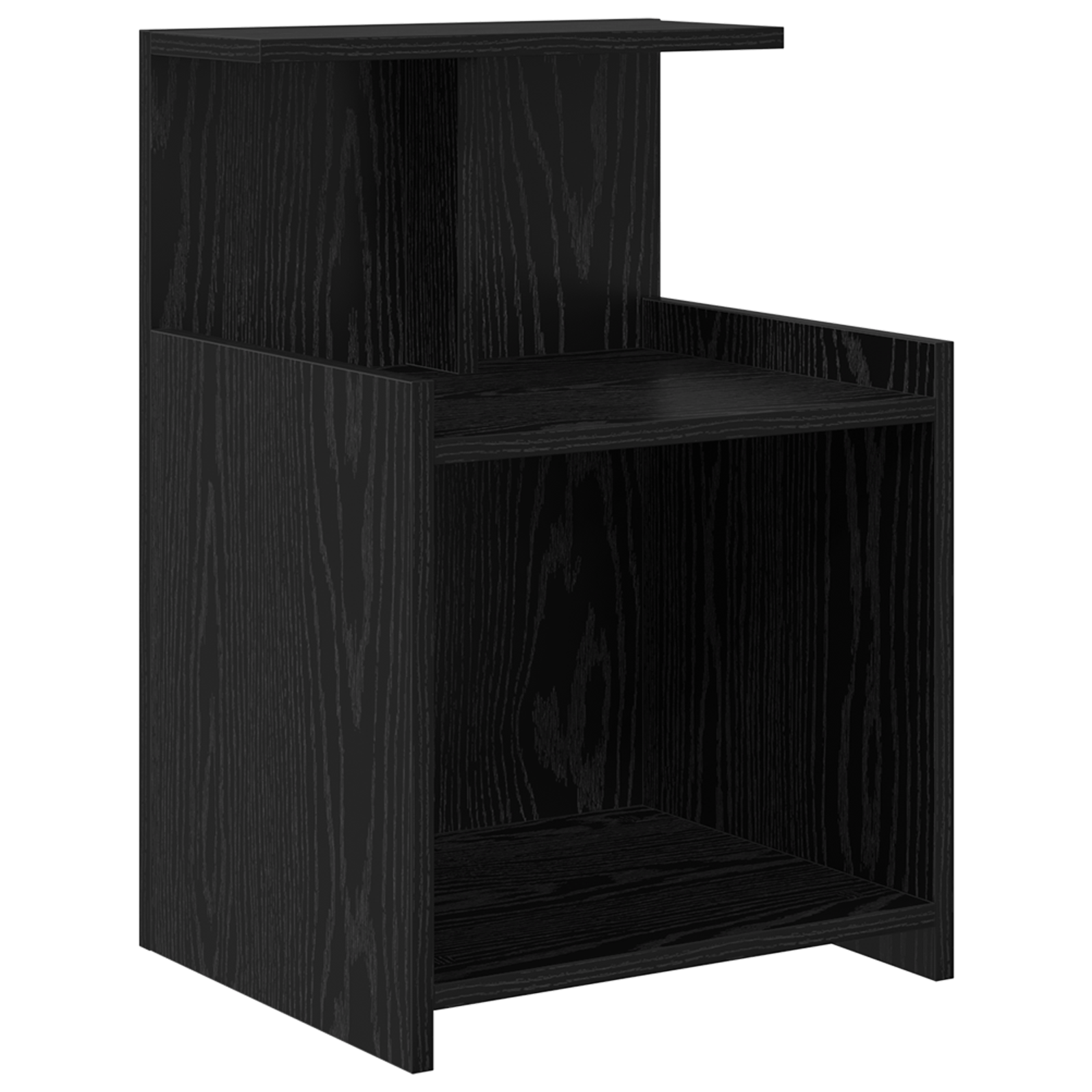 Cabinet de pat Stejar negru 40x35x60 cm Lemn prelucrat — imaginea 2
