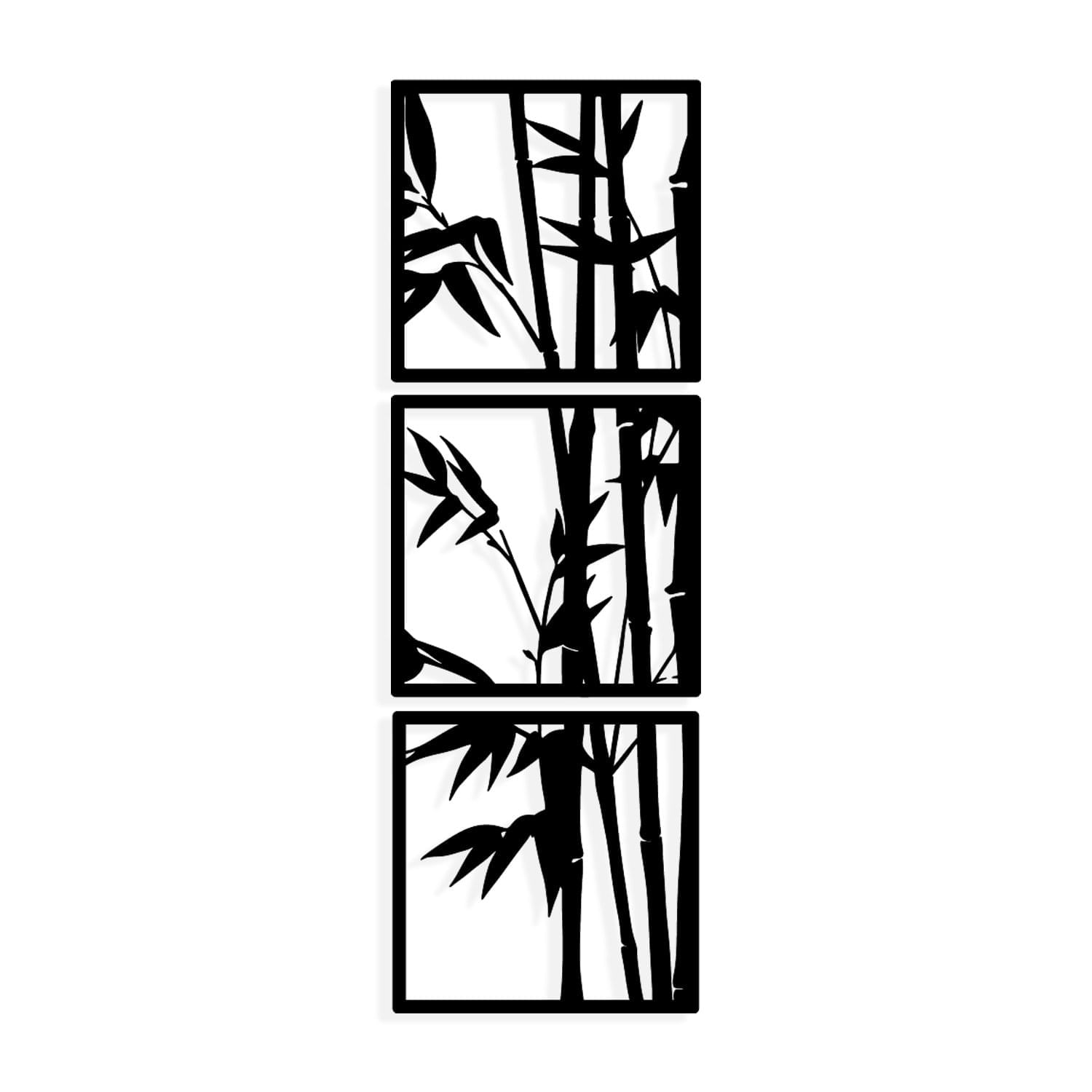 Accesoriu decorativ de perete, Wallxpert, metal, negru, 36x110 cm