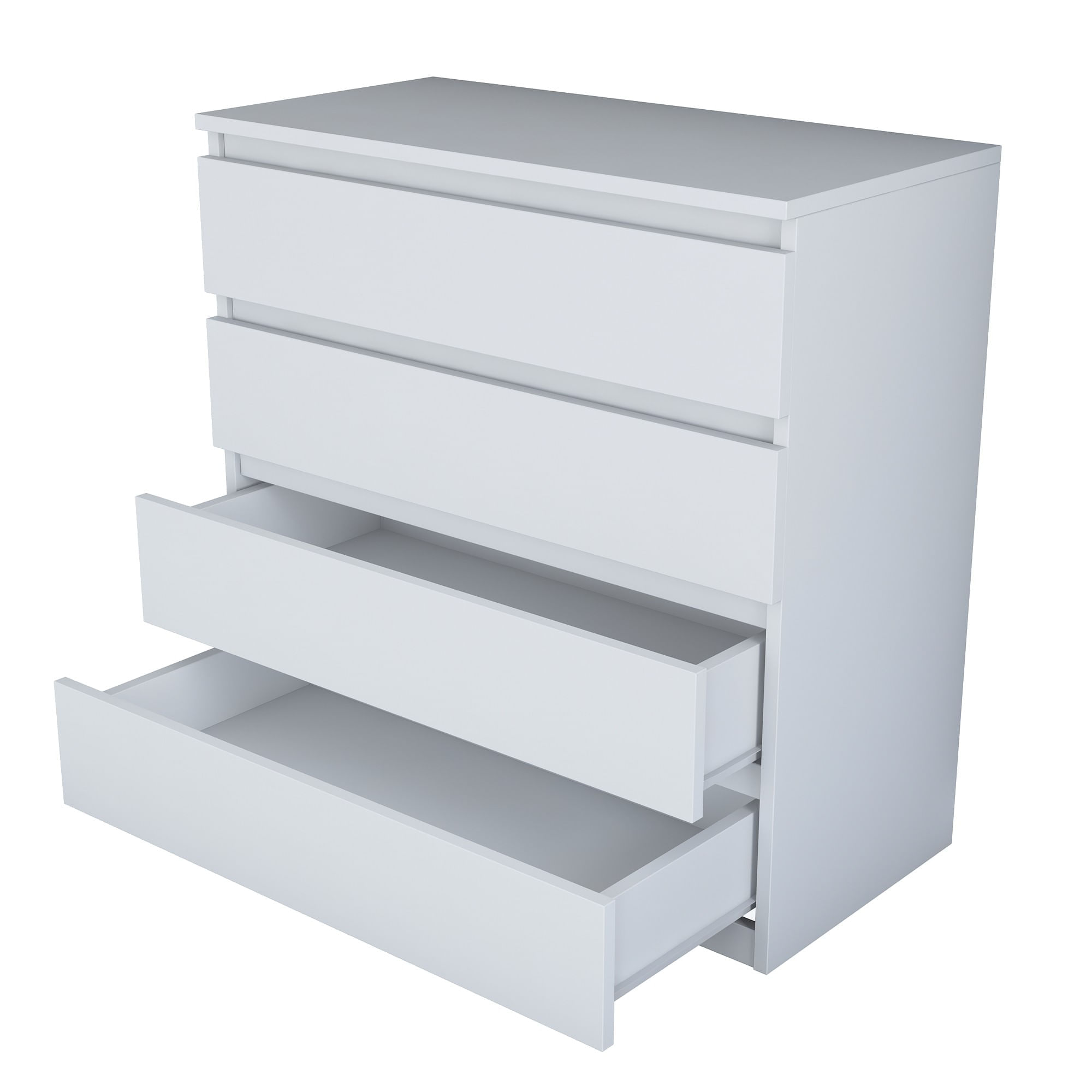 Comoda, Hanah Home, pal melaminat, alb, 80x47x97.8 cm — imaginea 2