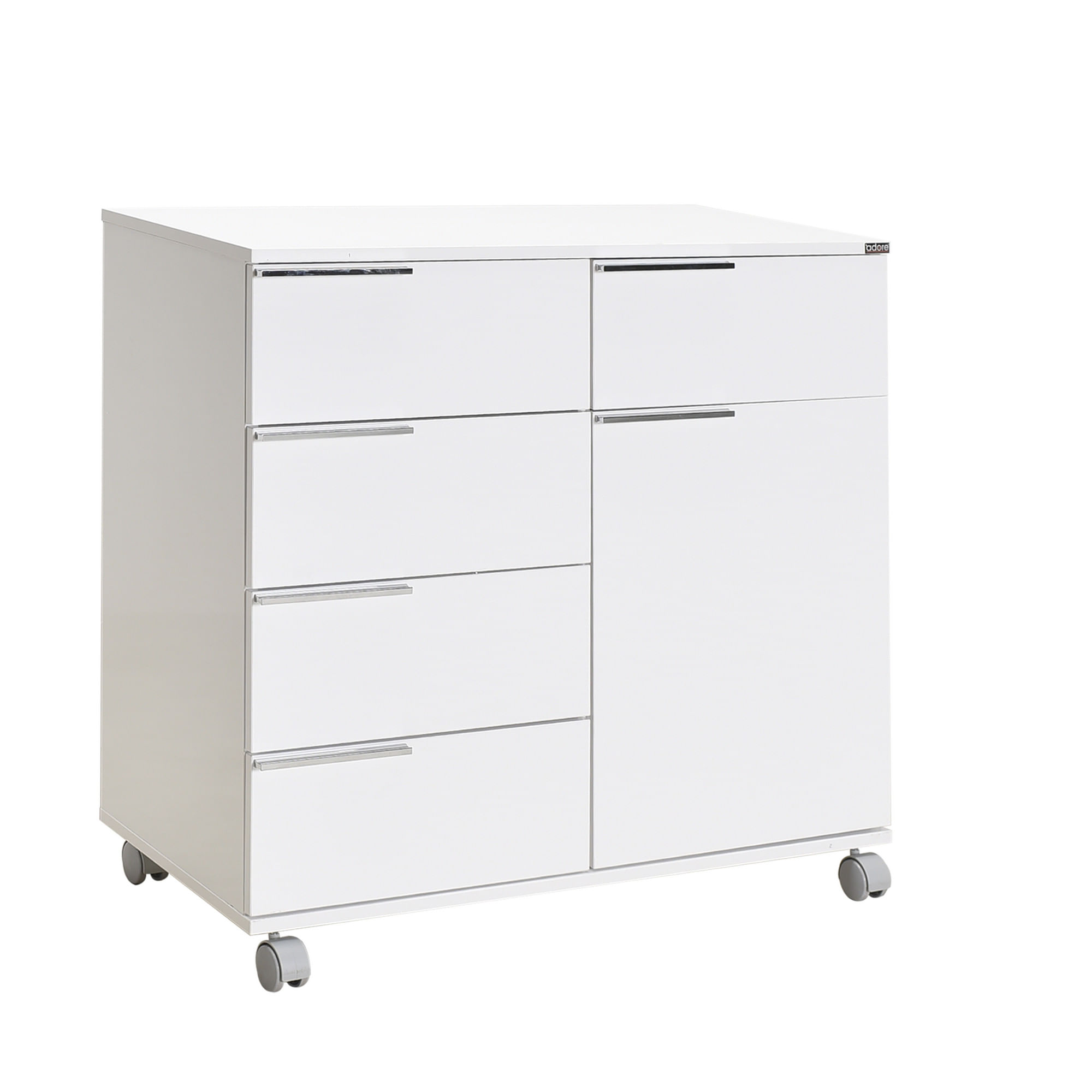 Dulap multifunctional, Hanah Home, PAL melaminat, alb, 85x44x81 cm — imaginea 2
