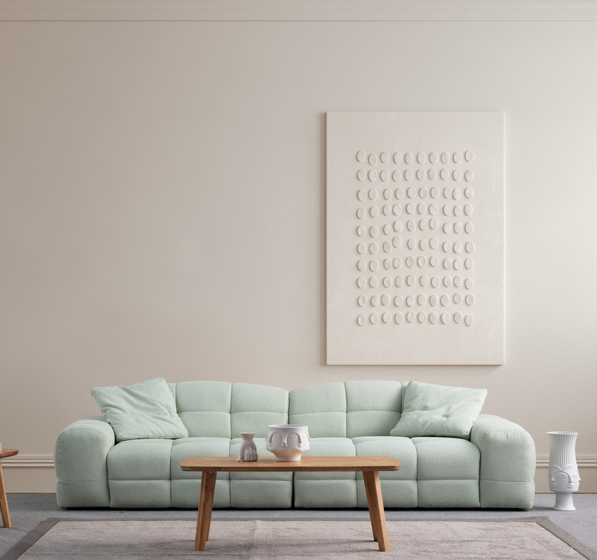Canapea 3 locuri, Atelier Del Sofa, poliester, verde pal, 310x108x83 cm — imaginea 4