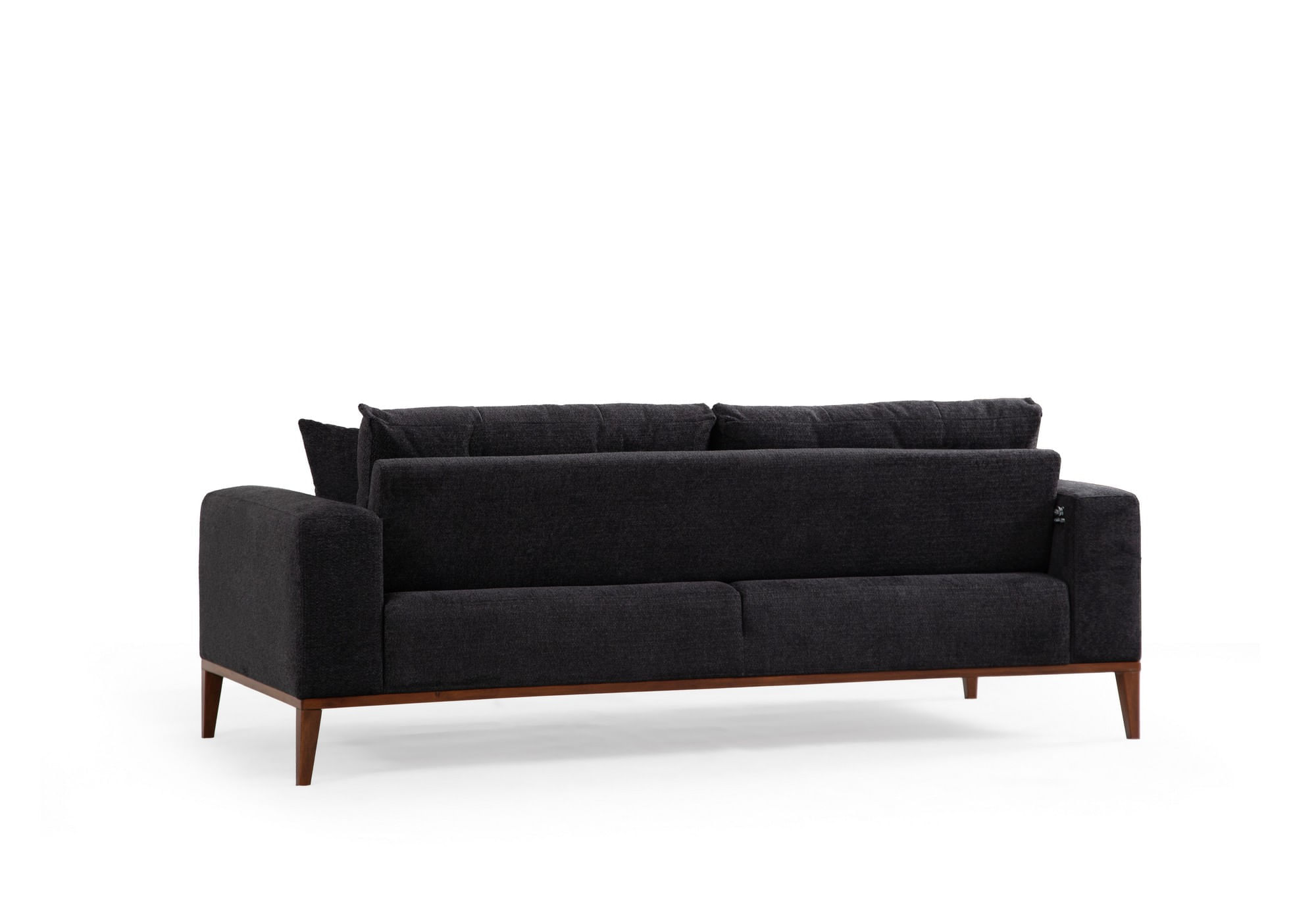 Canapea extensibila 3 locuri, Hanah Home, lemn fag si PAL, antracit, 225x92x75 cm — imaginea 2