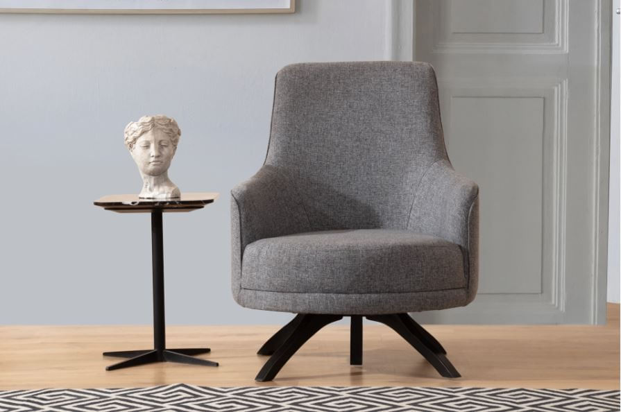 Fotoliu, Atelier Del Sofa, 100% poliester, gri deschis, 72x87x102 cm — imaginea 3