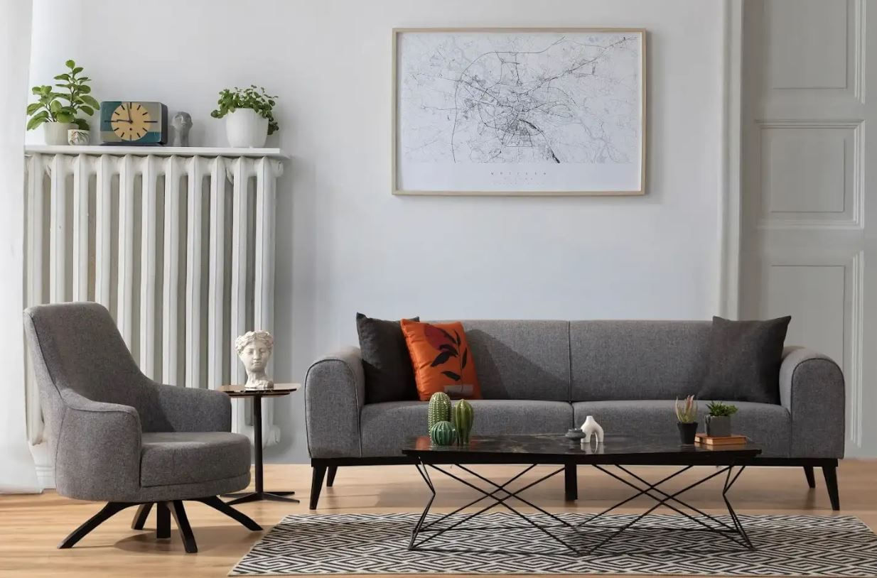 Fotoliu, Atelier Del Sofa, 100% poliester, gri deschis, 72x87x102 cm — imaginea 4