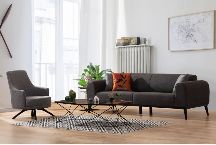 Fotoliu, Atelier Del Sofa, 100% poliester, gri deschis, 72x87x102 cm — imaginea 5