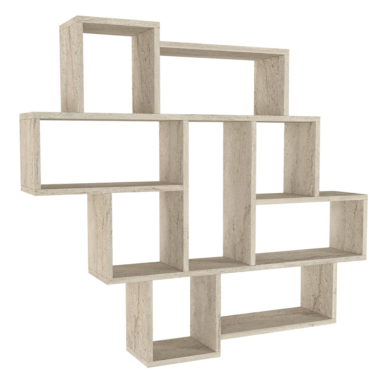 Raft de perete, Hanah Home, pal melaminat, travertin, 115.5x15x103.5 cm