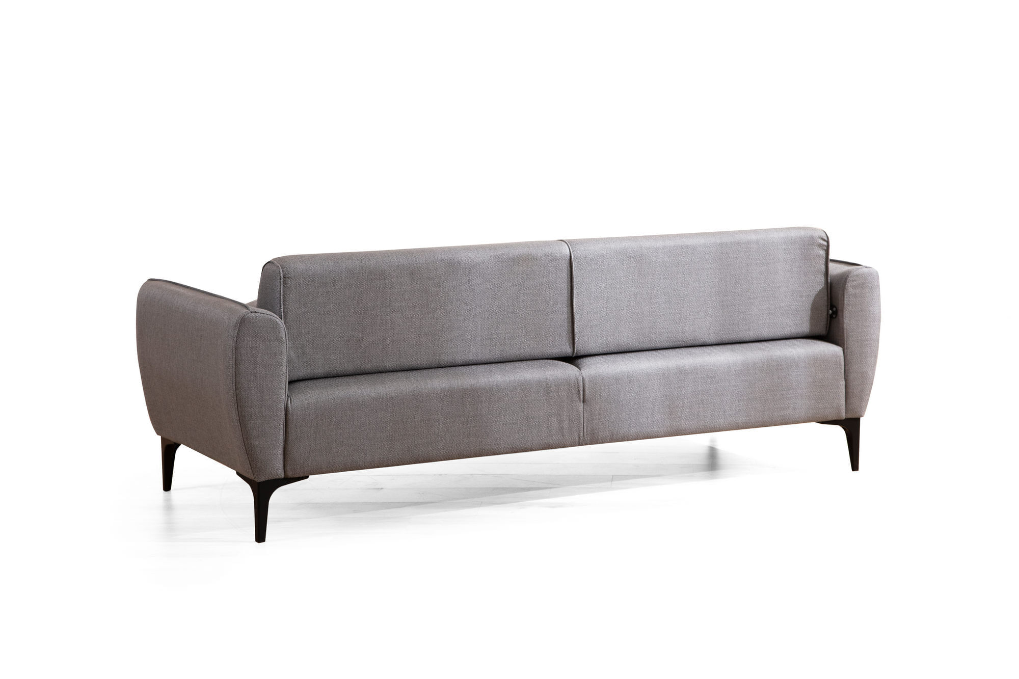 Canapea 3 locuri, Hanah Home, material textil, gri, 220x95x67 cm — imaginea 2