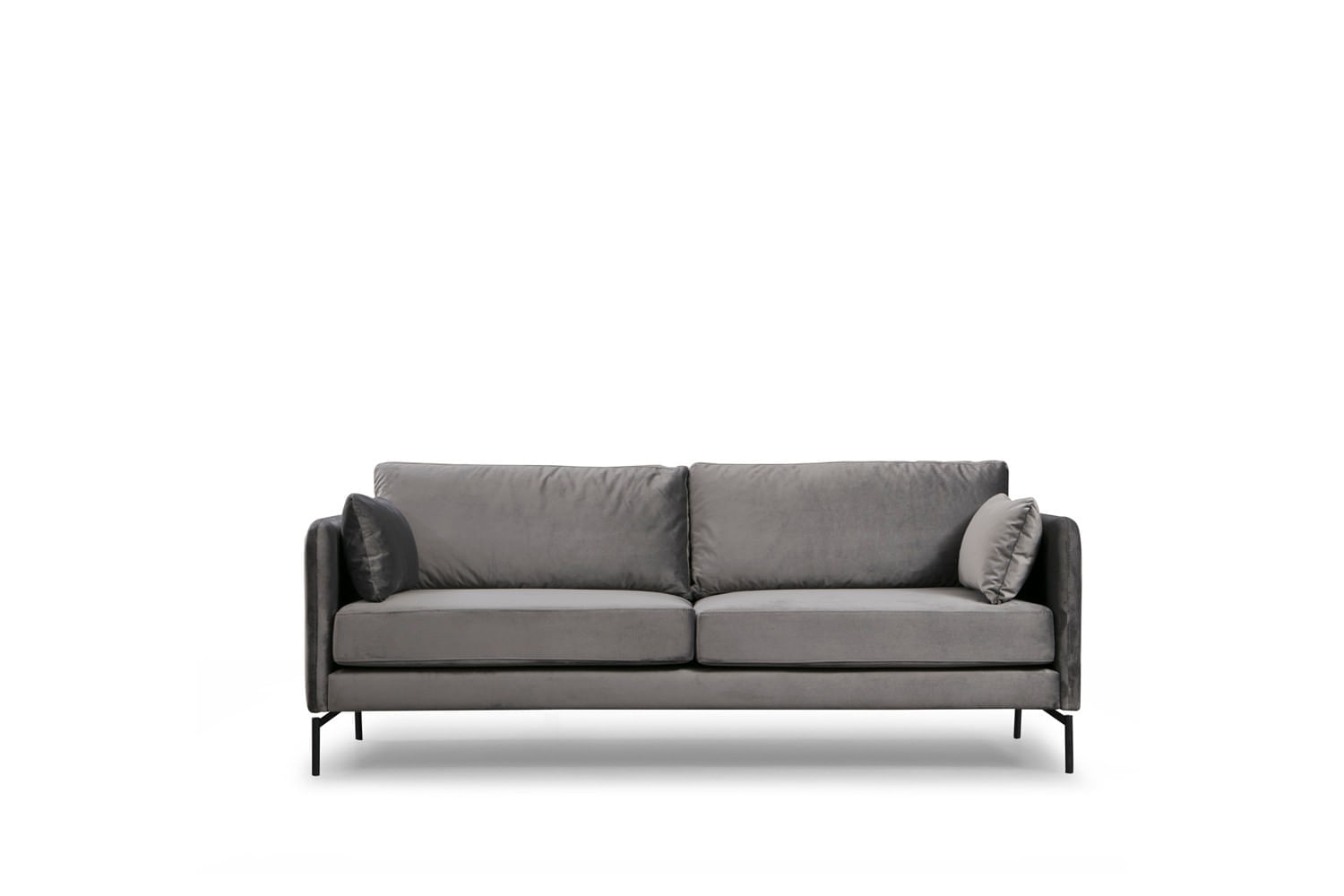 Canapea 3 locuri, Atelier Del Sofa, lemn fag si pal, gri, 217x87x90 cm — imaginea 2