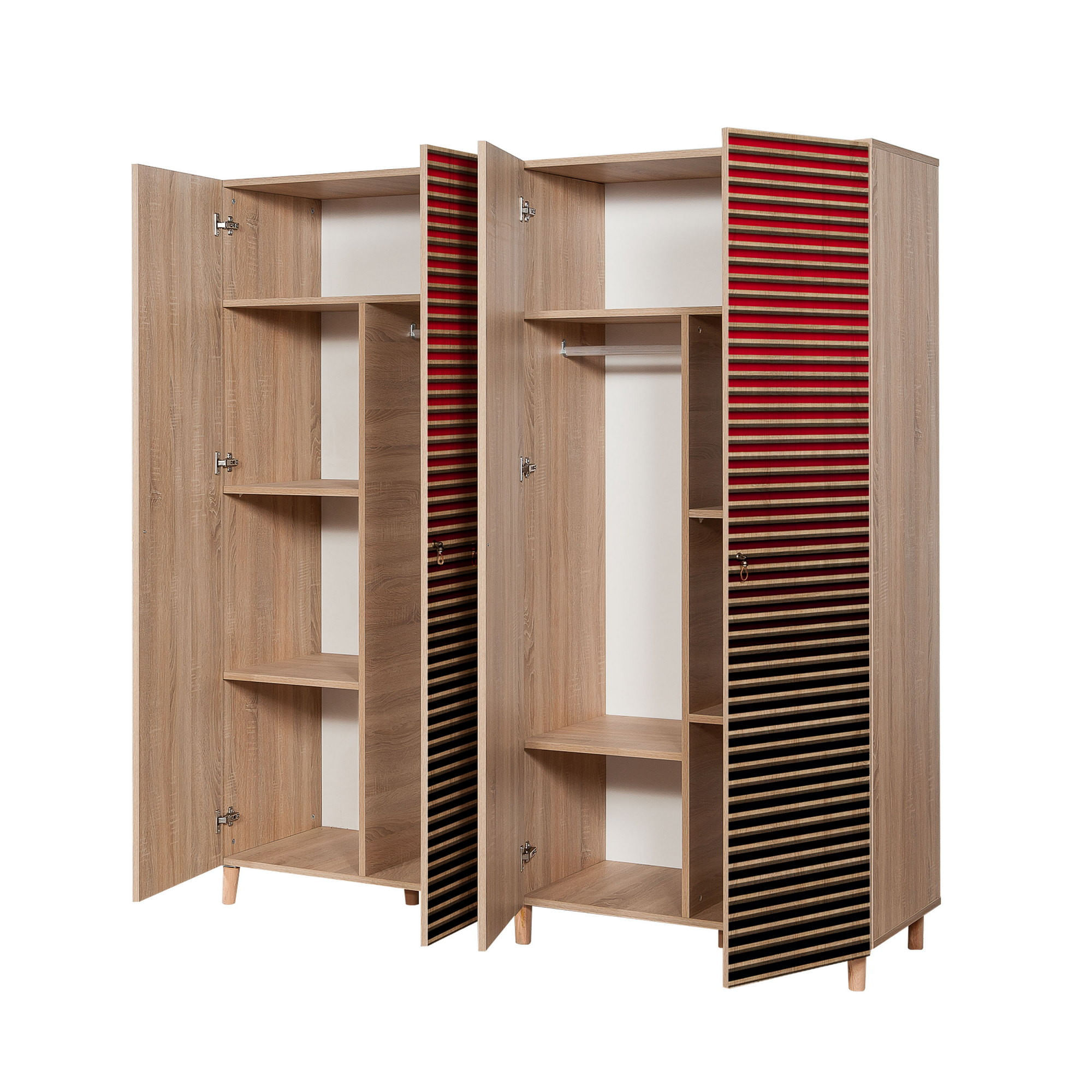 Sifonier, Hanah Home, pal melaminat, stejar sonoma, 180x52x192 cm, 869VEL4241 — imaginea 3