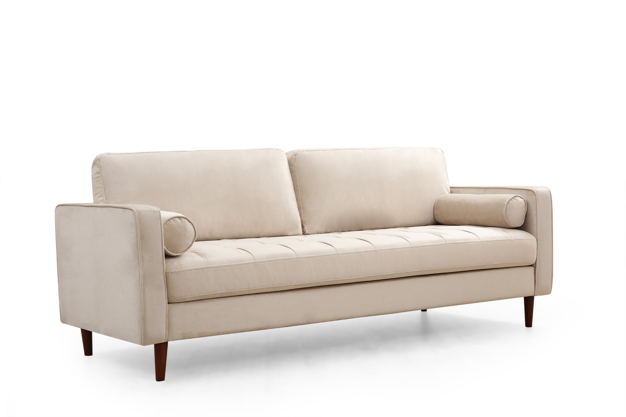 Canapea 3 locuri, Atelier Del Sofa, lemn fag, bej, 215x90x70 cm — imaginea 2