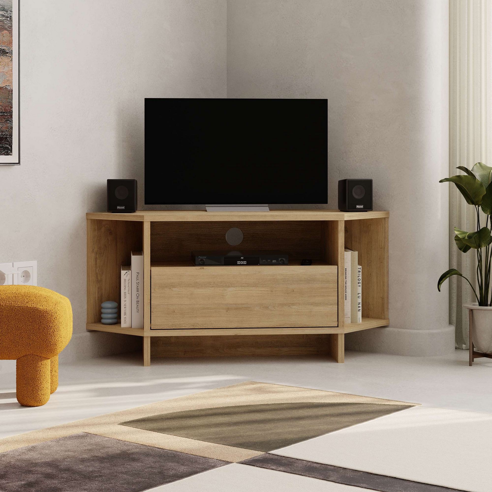 Comoda tv, Hanah Home, pal melaminat, stejar sapphire, 95.7x35.4x45 cm — imaginea 4