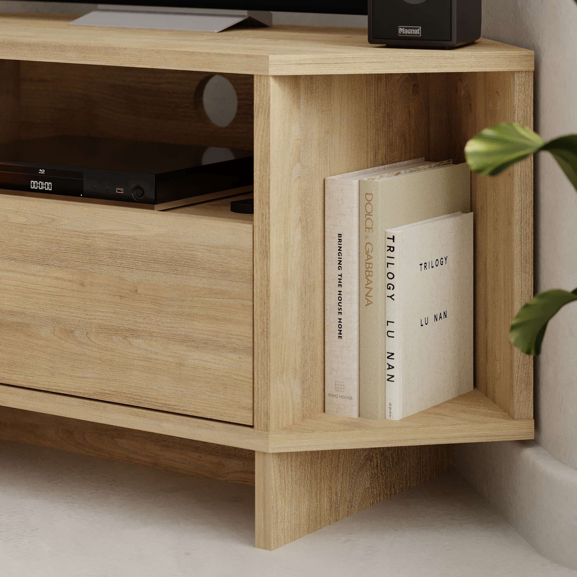 Comoda tv, Hanah Home, pal melaminat, stejar sapphire, 95.7x35.4x45 cm — imaginea 5