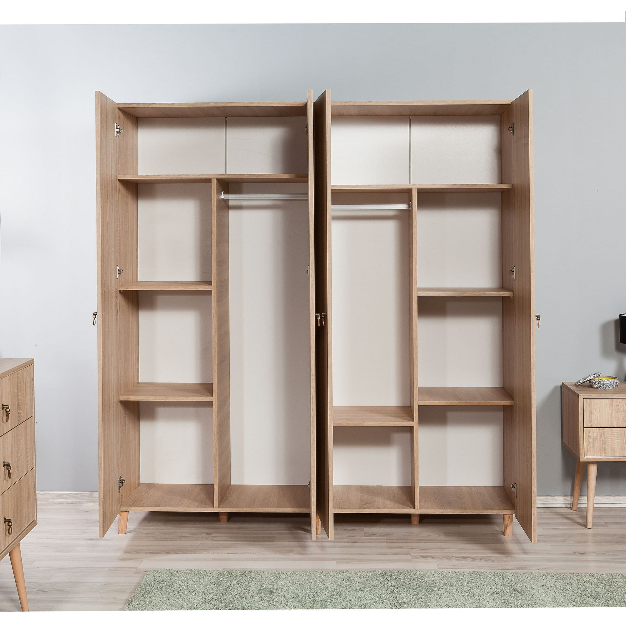 Sifonier, Hanah Home, pal melaminat, stejar sonoma, 180x52x192 cm, 869VEL4241 — imaginea 7