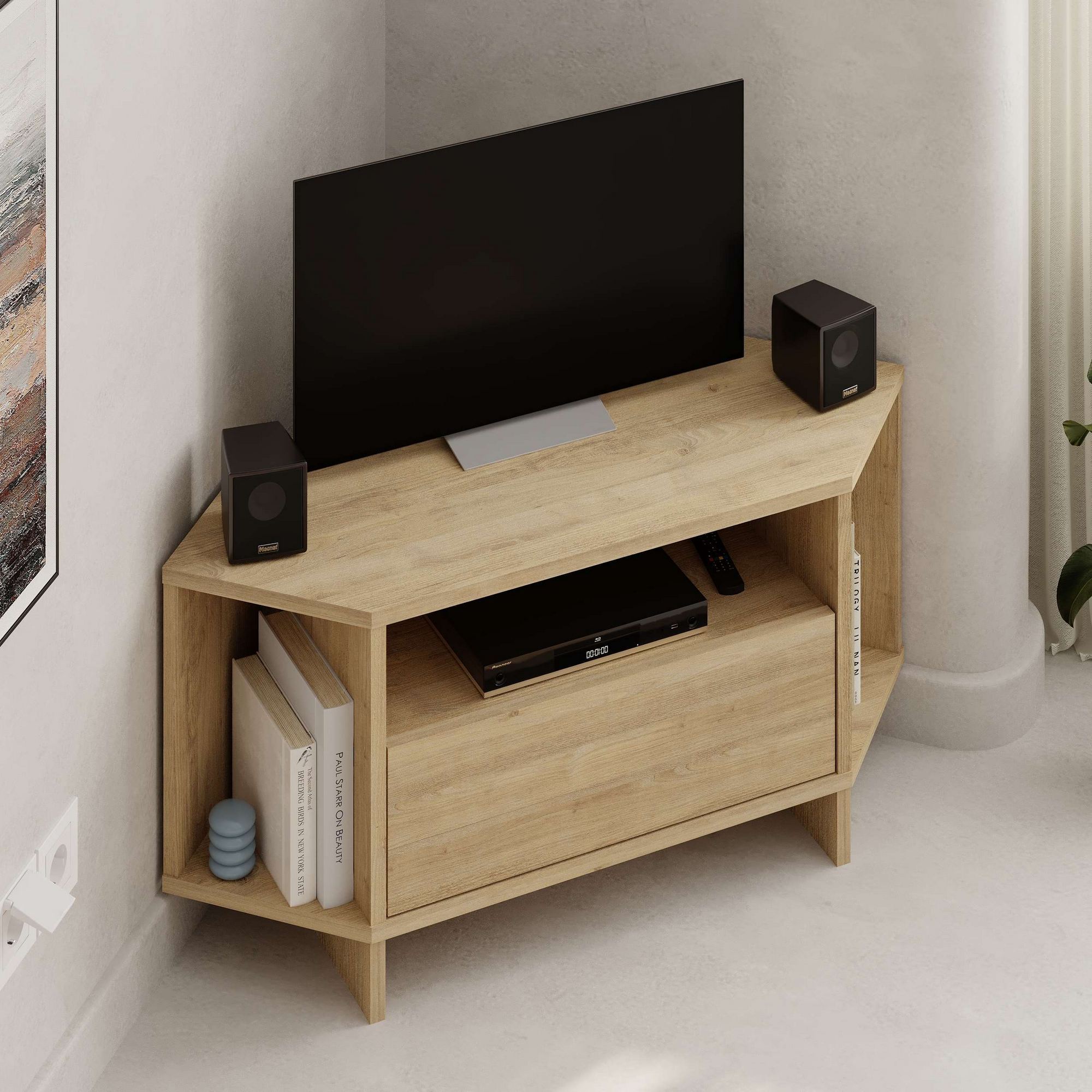 Comoda tv, Hanah Home, pal melaminat, stejar sapphire, 95.7x35.4x45 cm — imaginea 6