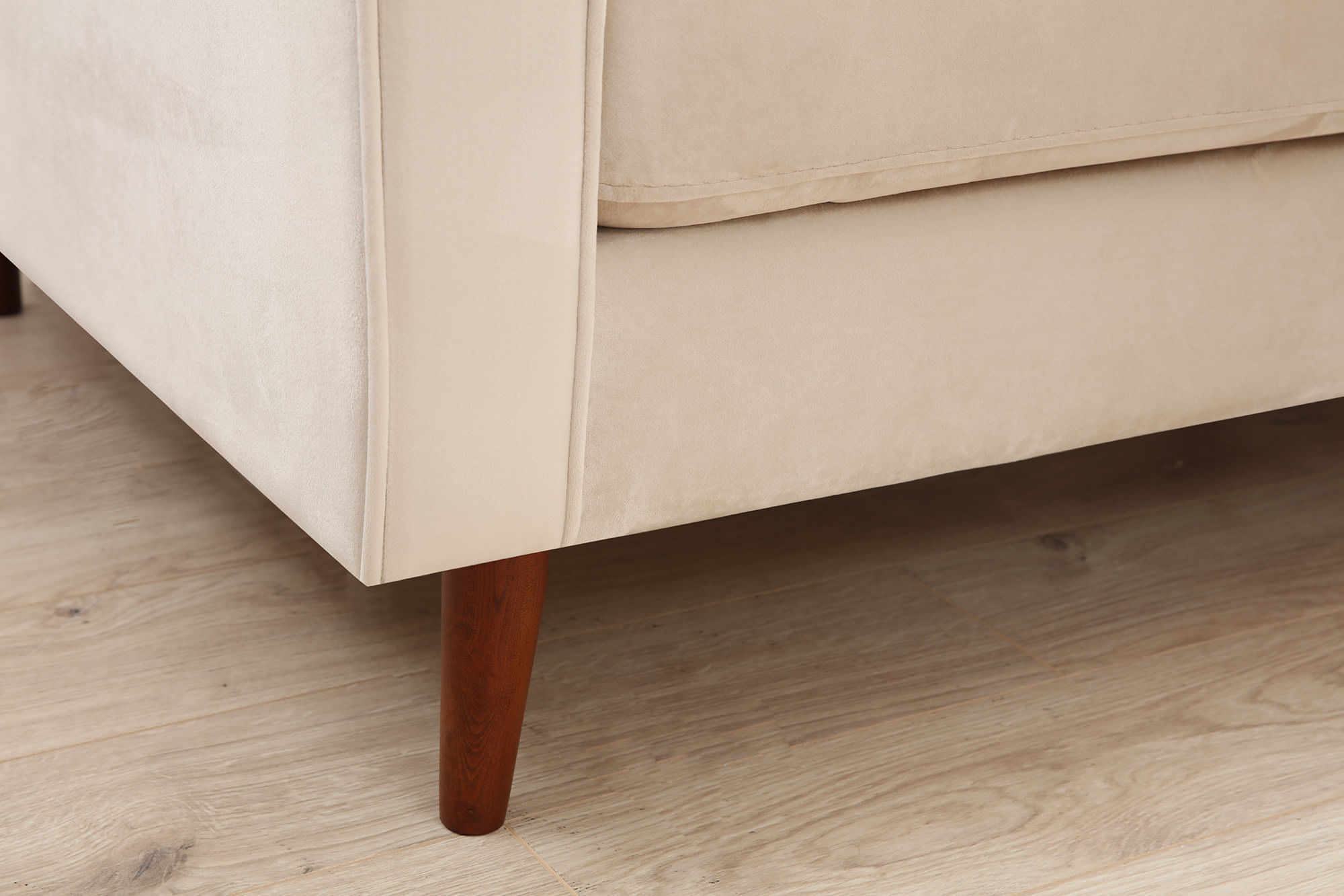 Canapea 3 locuri, Atelier Del Sofa, lemn fag, bej, 215x90x70 cm — imaginea 9