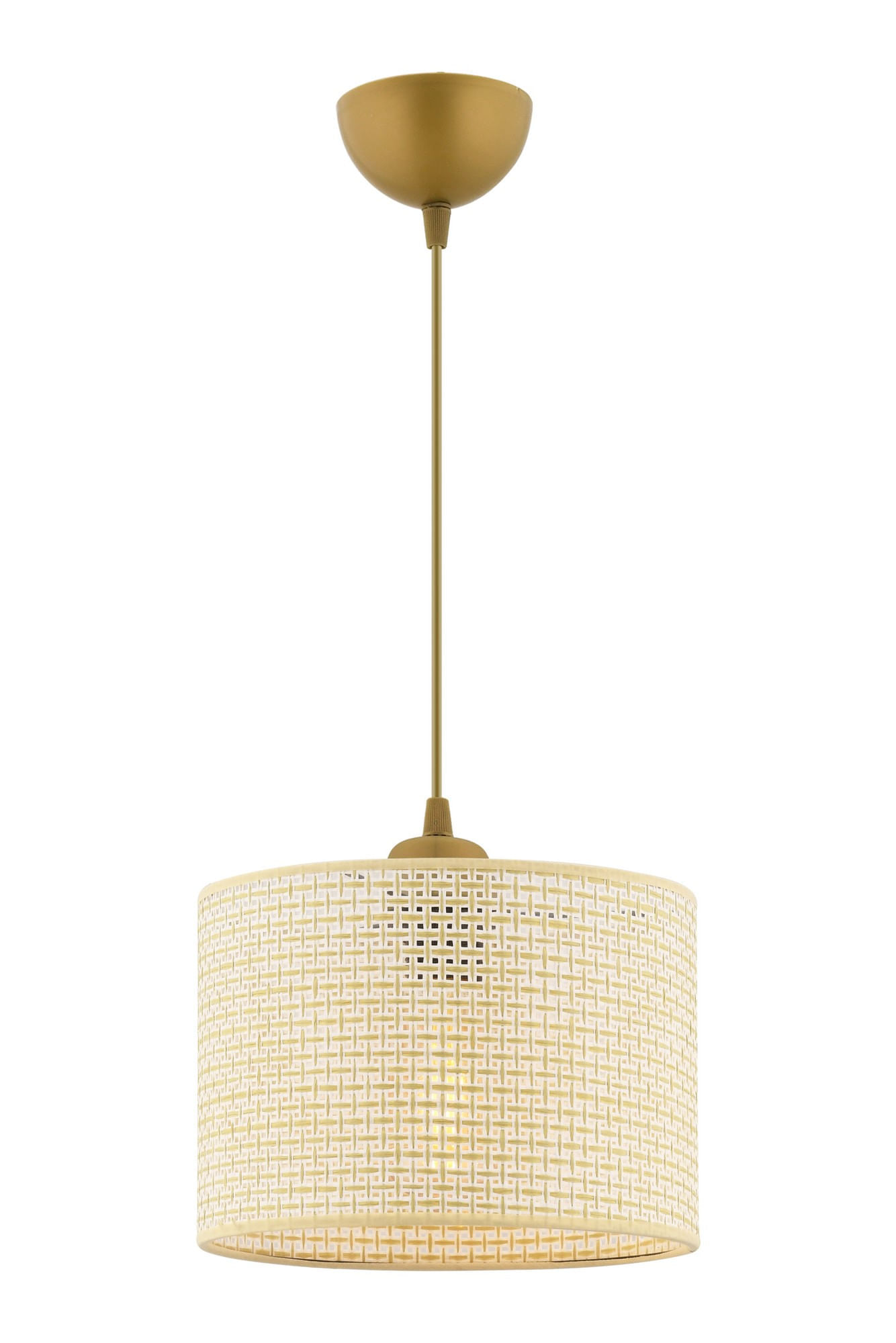 Candelabru, Opviq, corp metalic, capac bumbac, crem, 25x25x65 cm