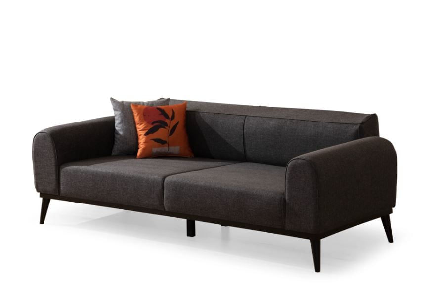 Canapea extensibila 3 locuri, Atelier Del Sofa, material textil, antracit, 220x84x77 cm — imaginea 2