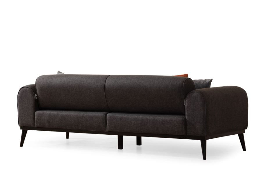 Canapea extensibila 3 locuri, Atelier Del Sofa, material textil, antracit, 220x84x77 cm — imaginea 3