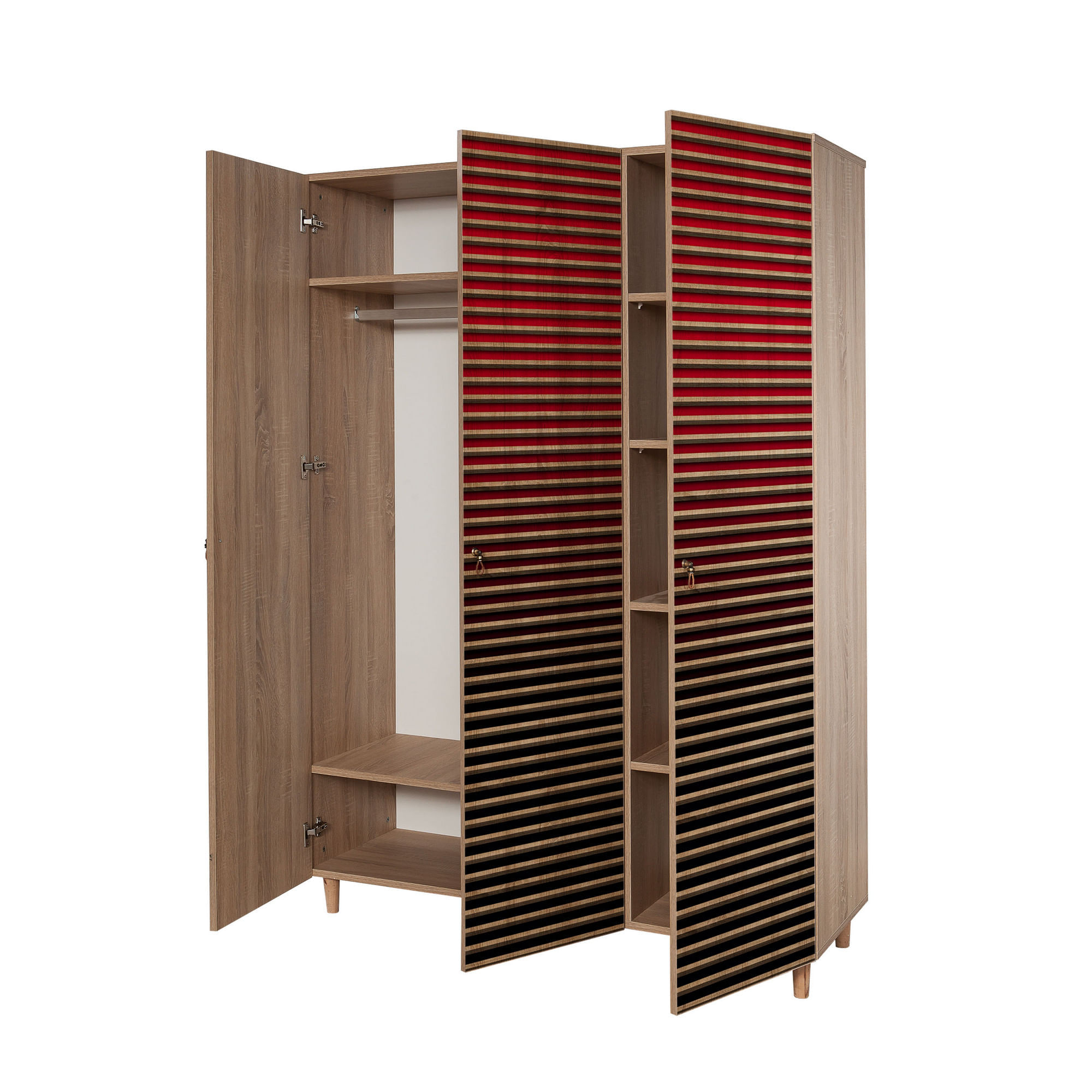 Sifonier, Hanah Home, pal melaminat, stejar sonoma, 135x52x192 cm, 863SPH4213 — imaginea 2
