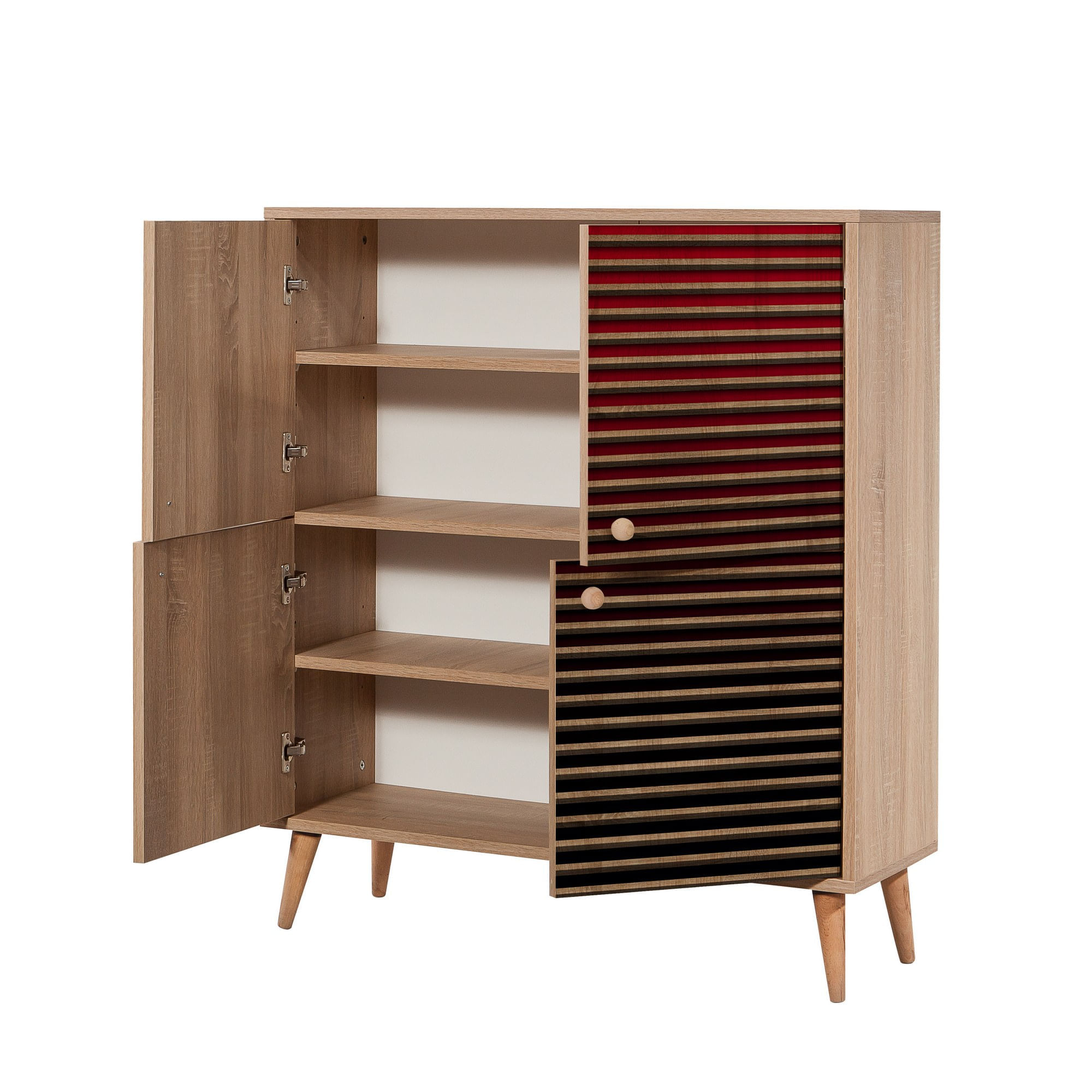 Dulap multifunctional, Hanah Home, pal melaminat, stejar sonoma, 95x36x111 cm, 863SPH3949 — imaginea 2