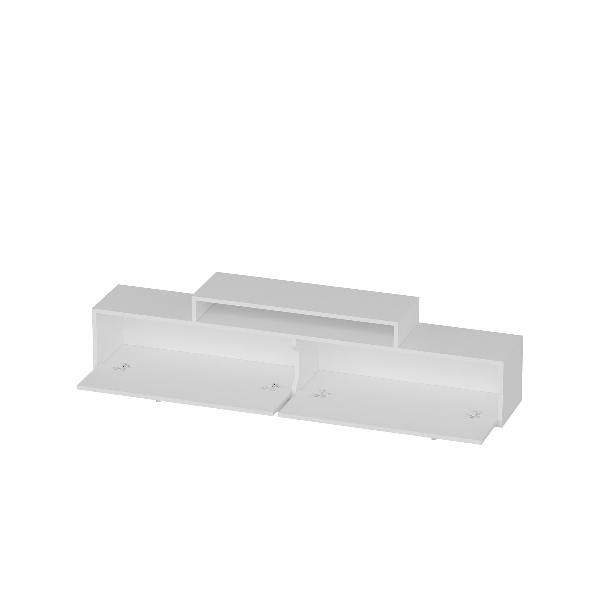 Comoda tv, Hanah Home, pal melaminat, alb, 180x50.2x29.6 cm — imaginea 2