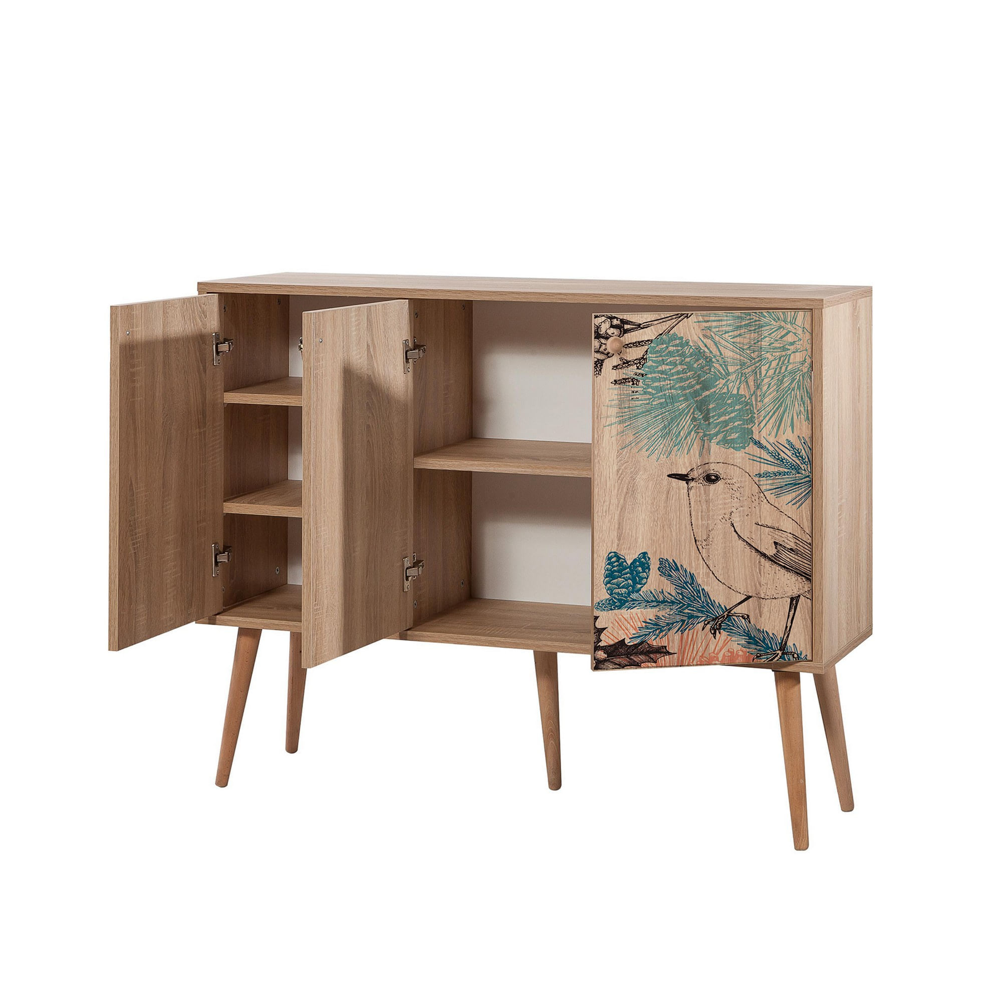 Consola, Hanah Home, pal melaminat, stejar sonoma, 120x36x90 cm, 863SPH3942 — imaginea 3