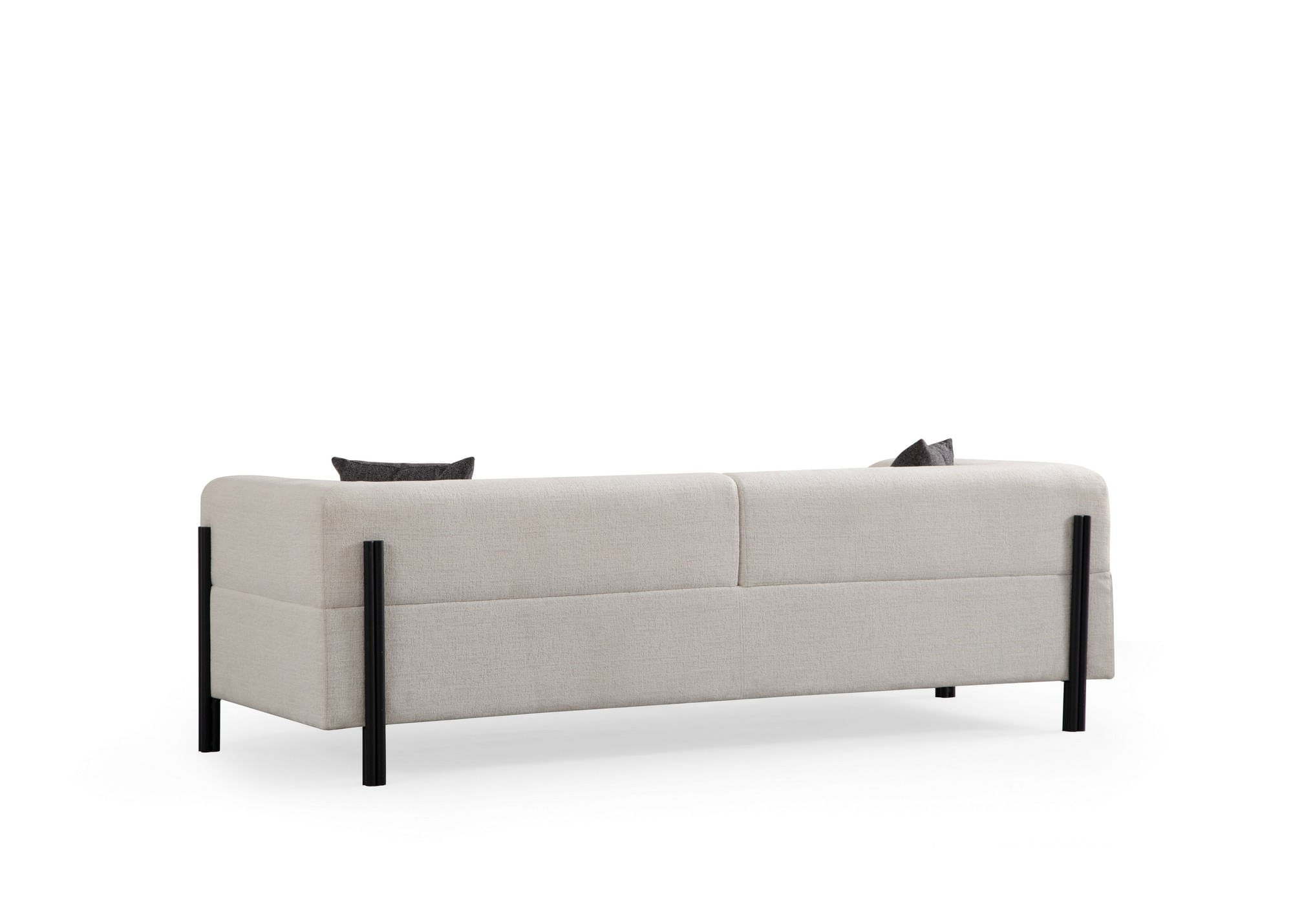 Canapea 3 locuri, Hanah Home, lemn fag si pal, alb, 225x93x75 cm — imaginea 2