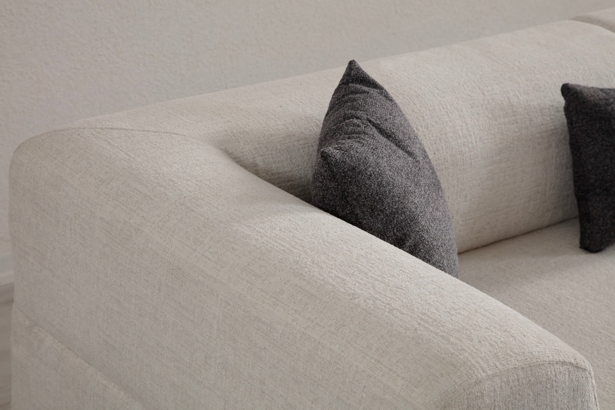 Canapea 3 locuri, Hanah Home, lemn fag si pal, alb, 225x93x75 cm — imaginea 3