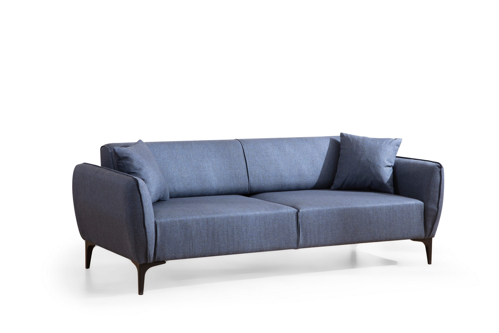 Canapea 3 locuri, Hanah Home, lemn fag si pal, albastru, 220x95x67 cm