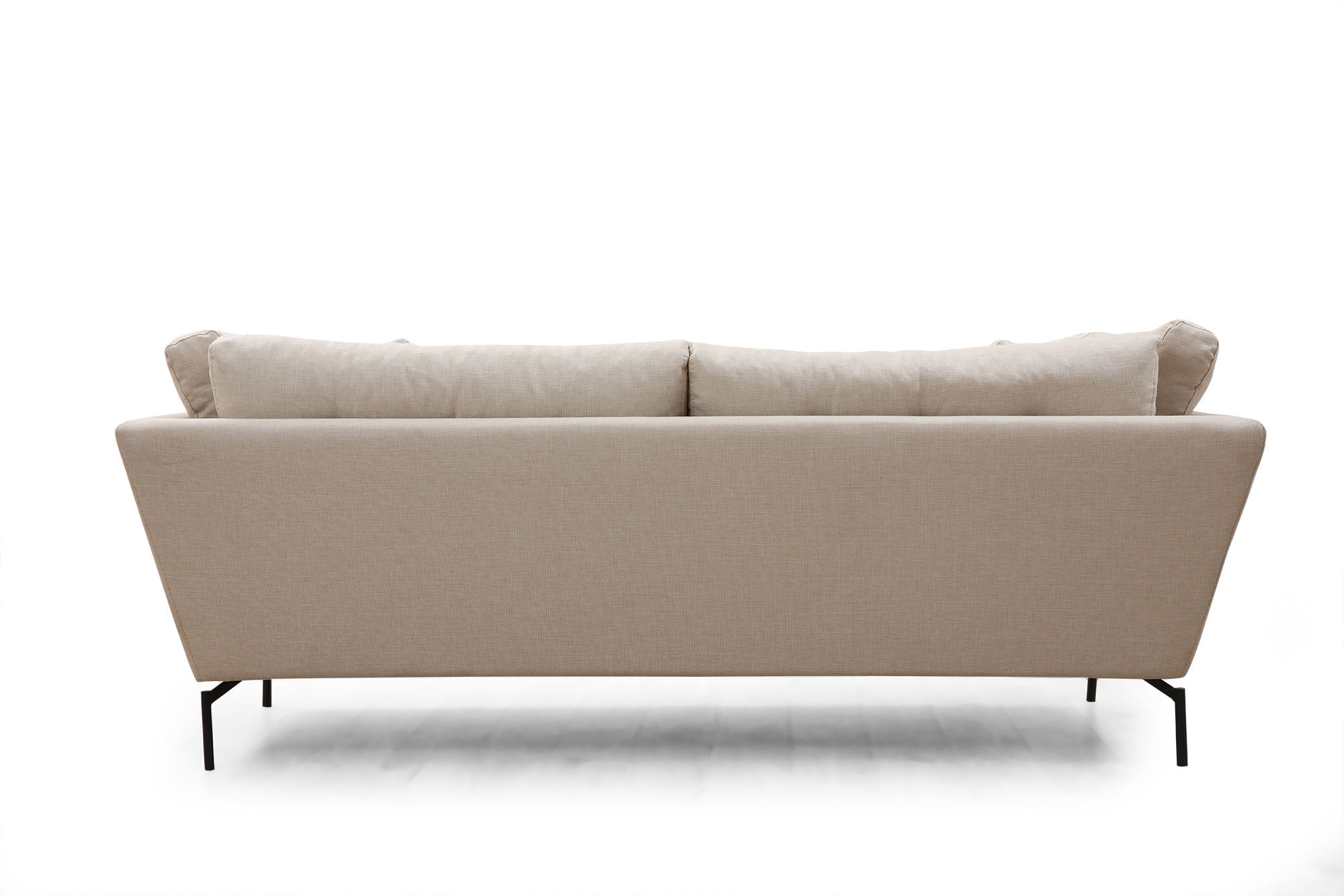 Canapea 3 locuri, Hanah Home, lemn fag si pal, crem, 214x90x84 cm — imaginea 3