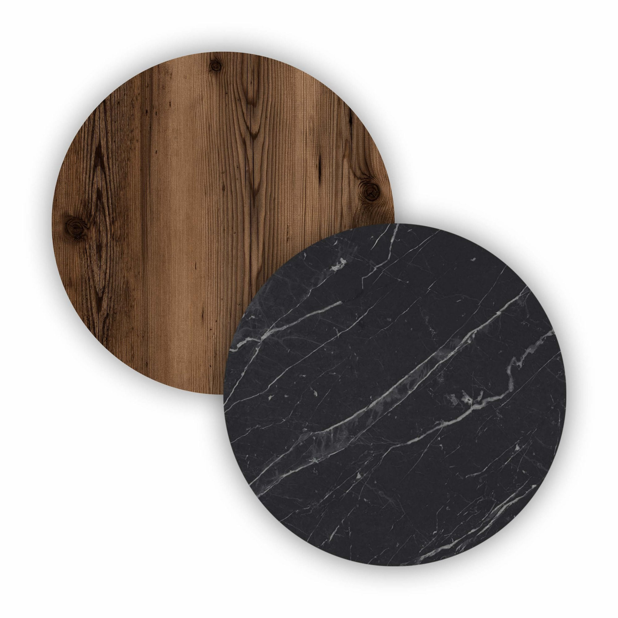Consola, Hanah Home, pal melaminat, nuc si marmura neagra, 180x45x80 cm — imaginea 4