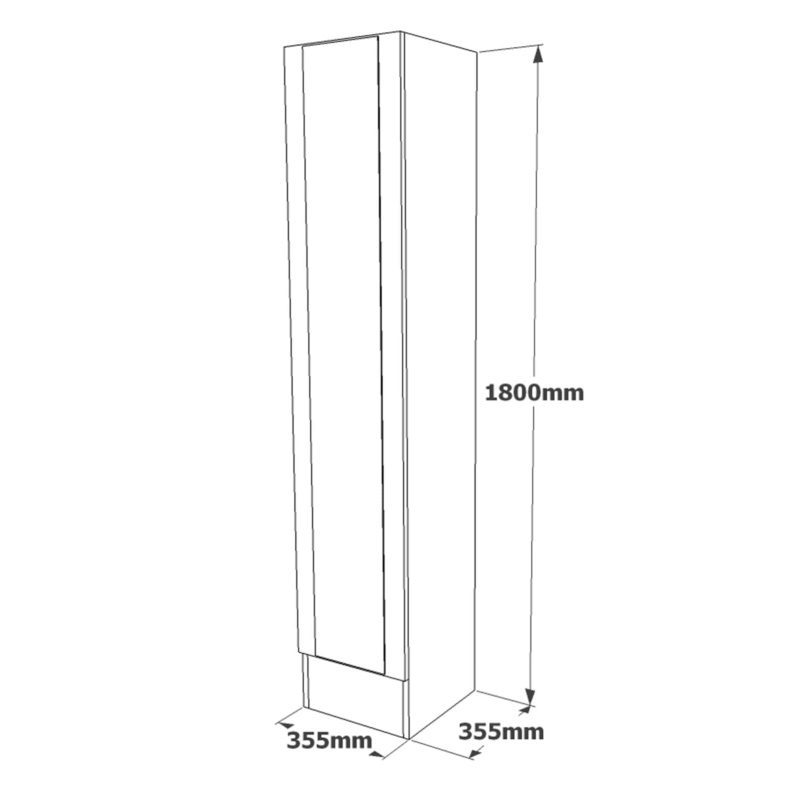 Cuier, Hanah Home, pal melaminat, pin atlantic, 90x34x180 cm, 956LCS2815 — imaginea 3