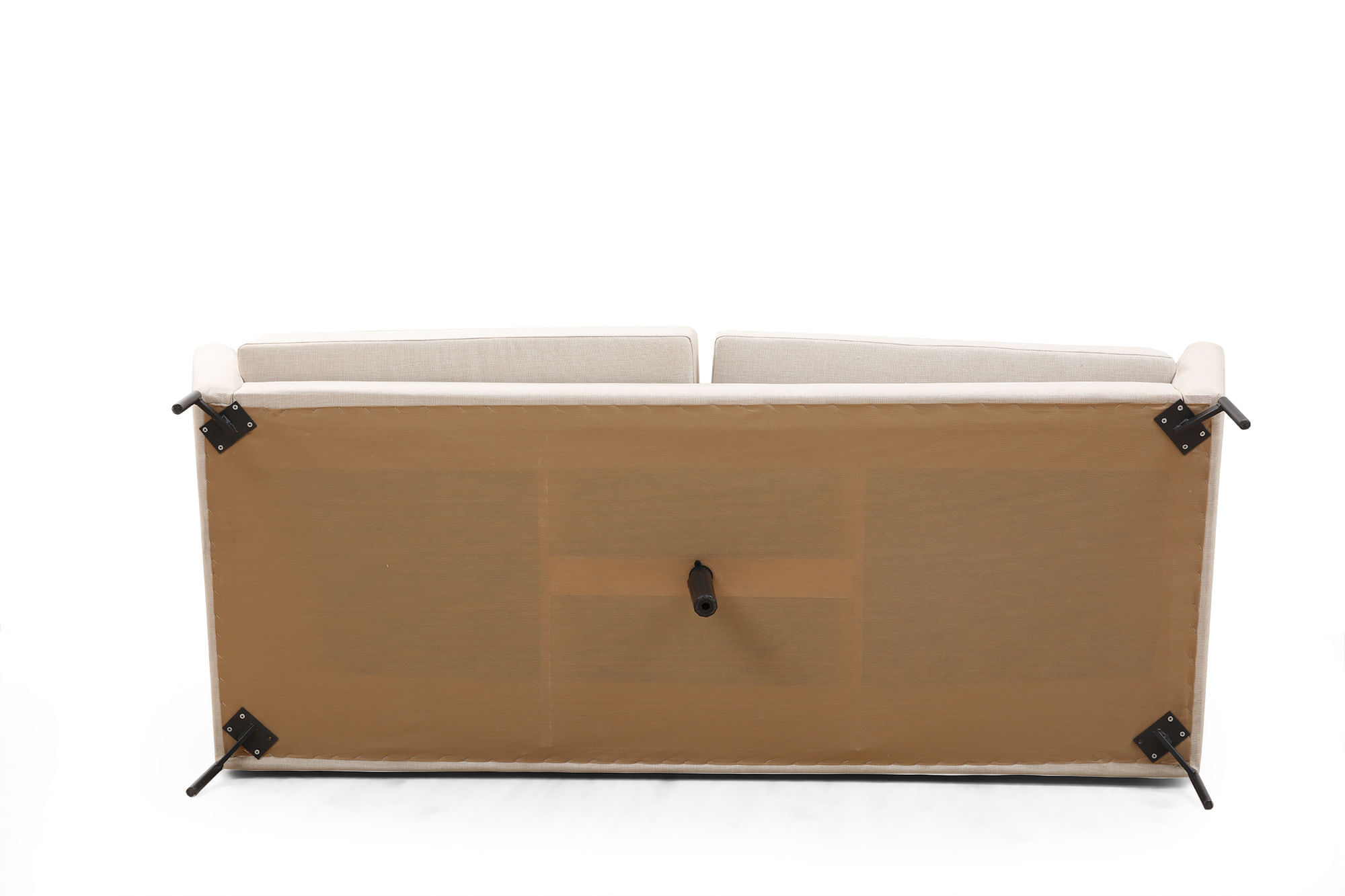 Canapea 3 locuri, Hanah Home, lemn fag si pal, crem, 214x90x84 cm — imaginea 8