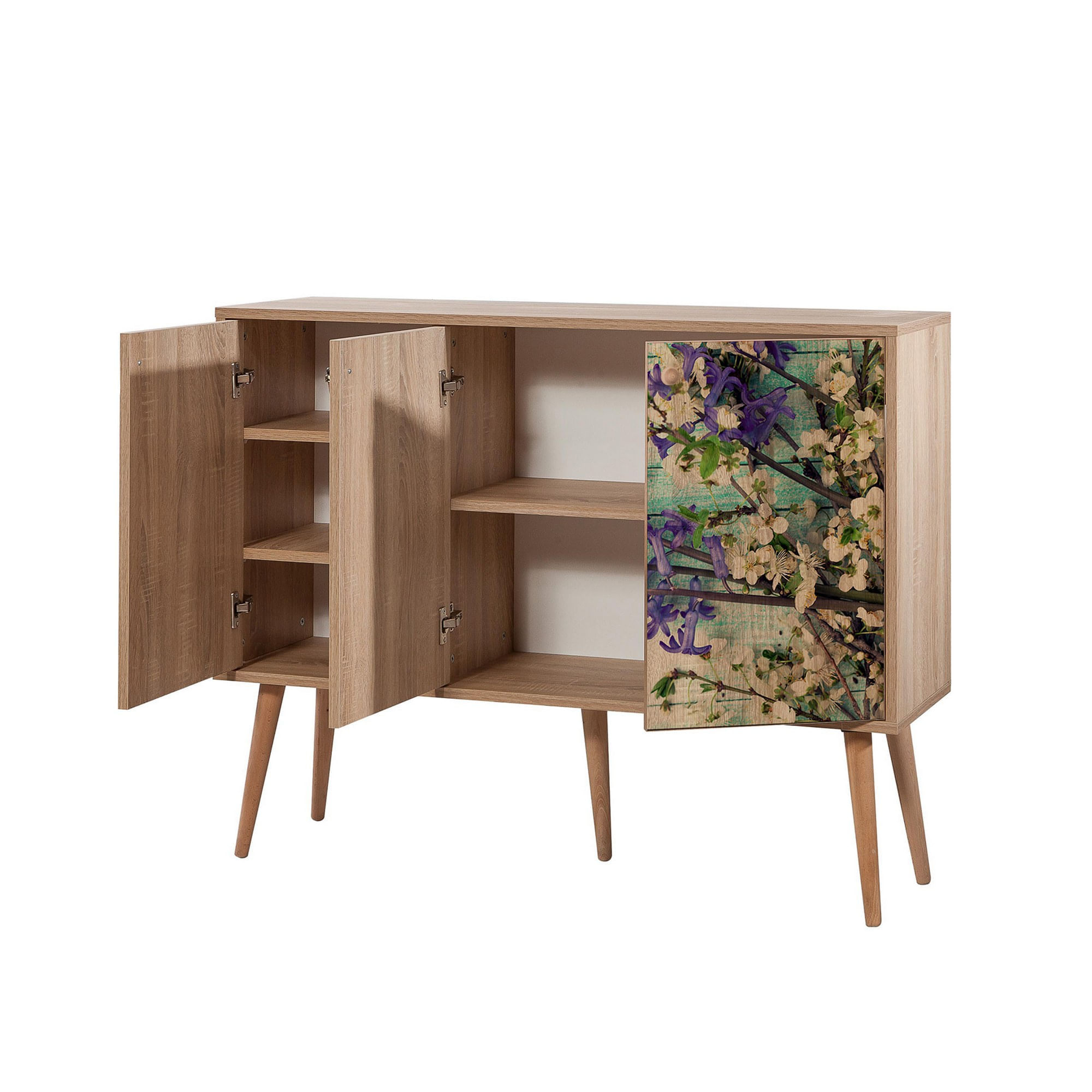 Consola, Hanah Home, pal melaminat, stejar sonoma, 120x36x90 cm, 863SPH3939 — imaginea 3