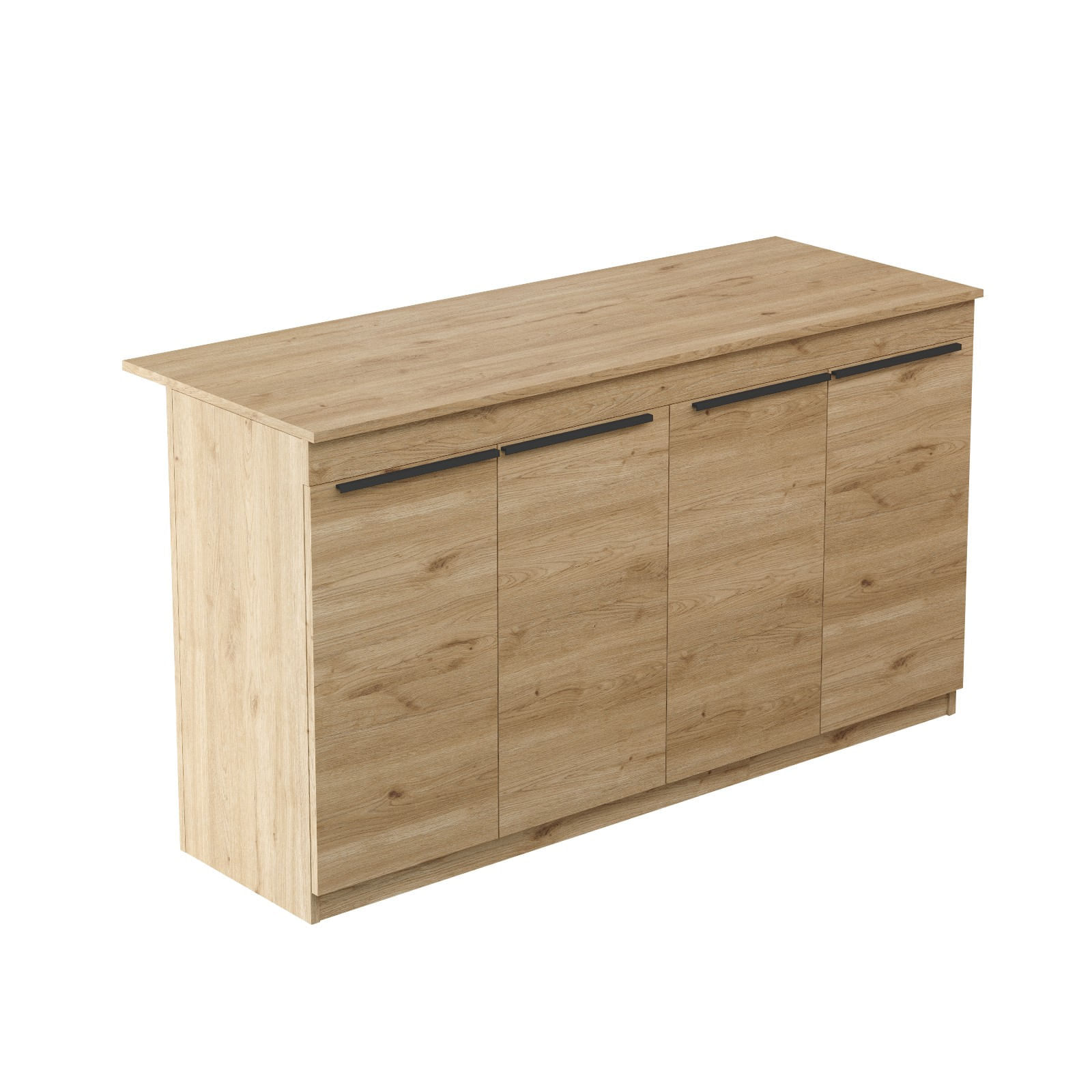 Masa bucatarie, Hanah Home, pal melaminat, stejar, 160x60x90 cm