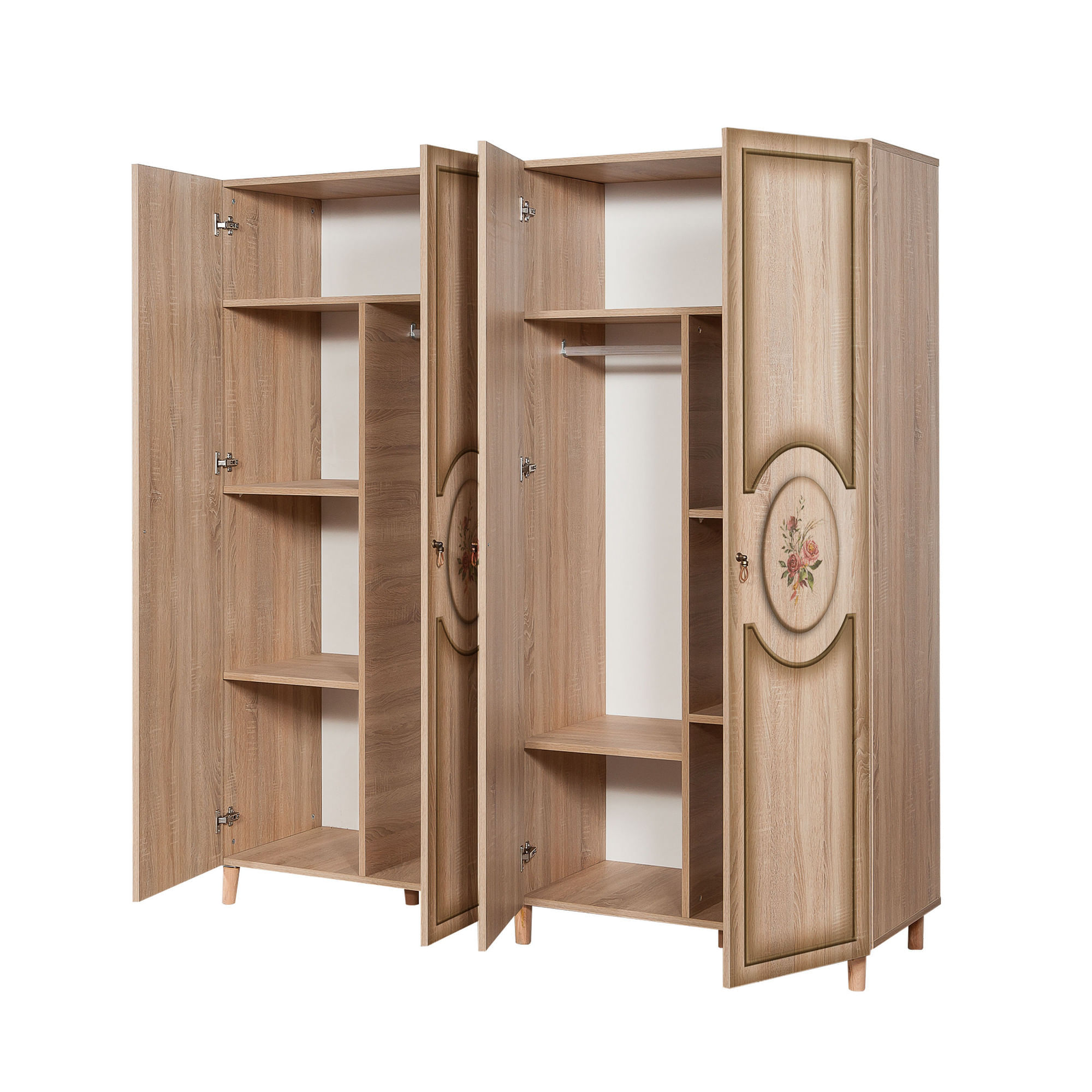 Dulap, Hanah Home, pal melaminat, stejar sonoma, 180x52x192 cm, 863SPH4224 — imaginea 3