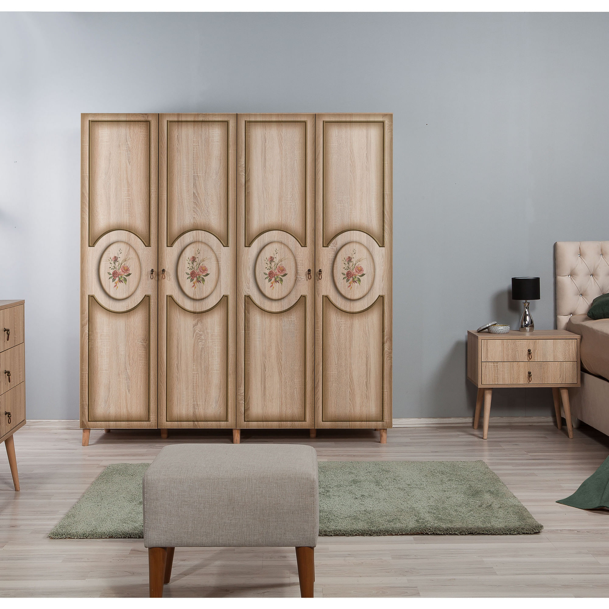 Dulap, Hanah Home, pal melaminat, stejar sonoma, 180x52x192 cm, 863SPH4224 — imaginea 5